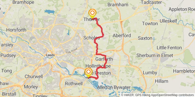 Leeds Country Way stage 4 Map