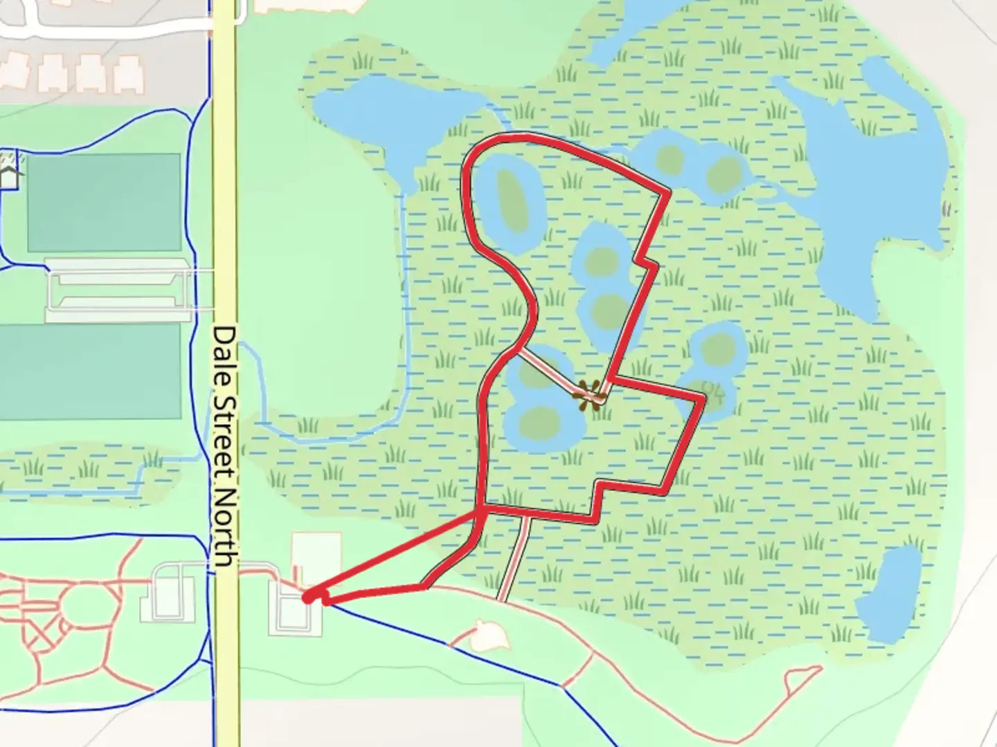 An image depicting the trail Dale Street North Loop and its surrounding area.