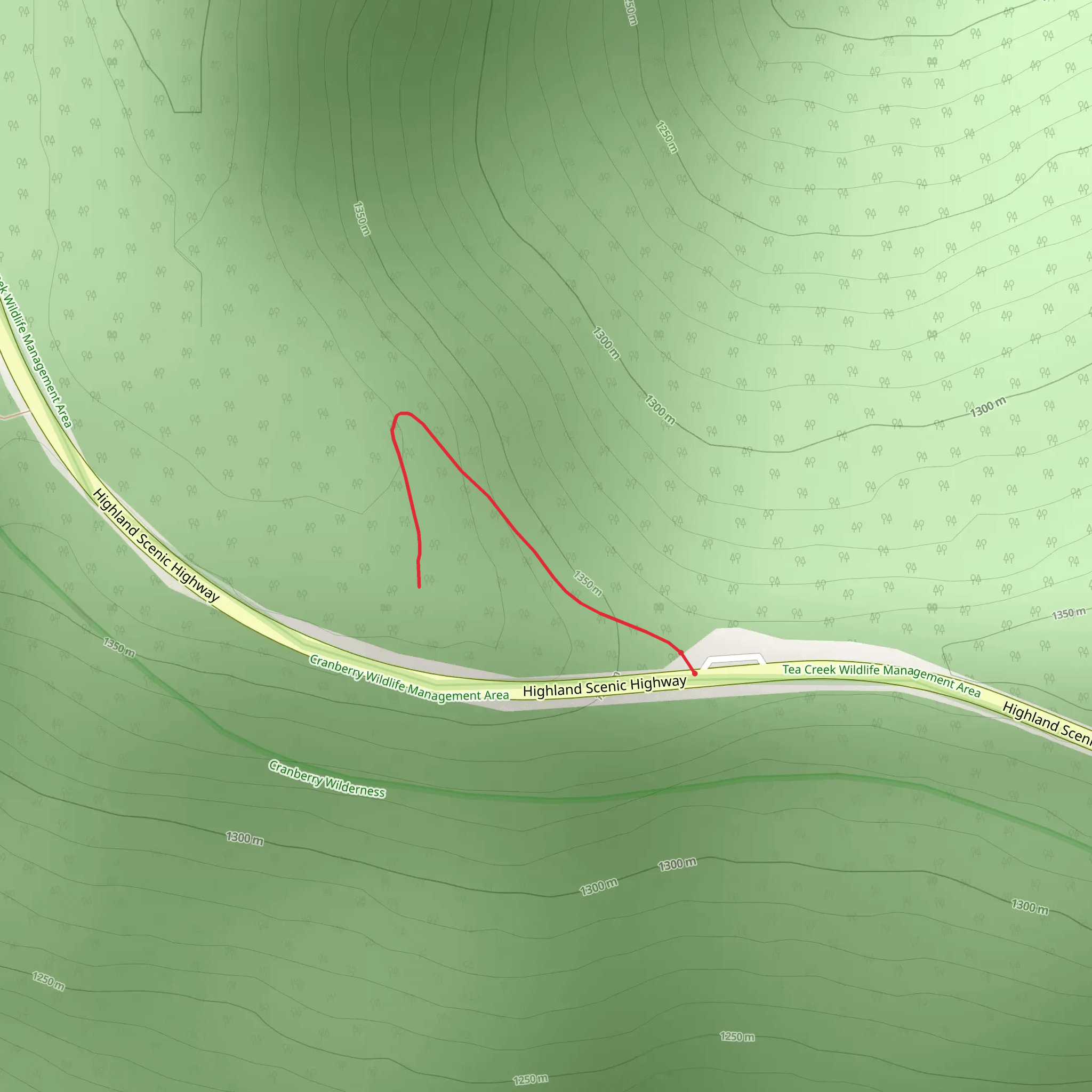 Glades Overlook Trail mobile static map