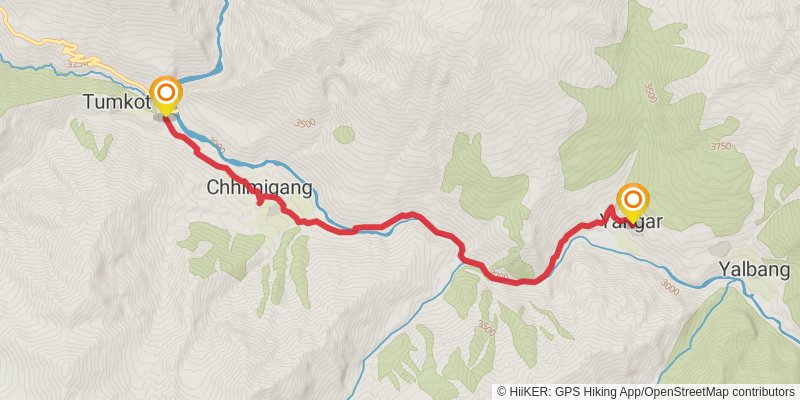 Great Himalayan Trail stage 93 Map