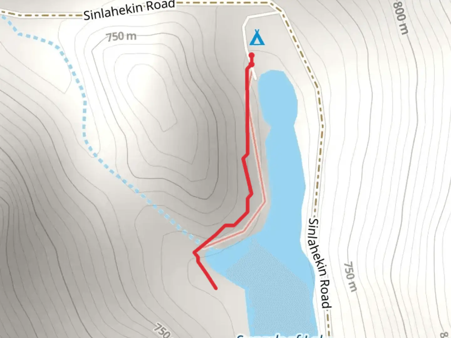 An image depicting the trail Sugarloaf Lake Trail and its surrounding area.