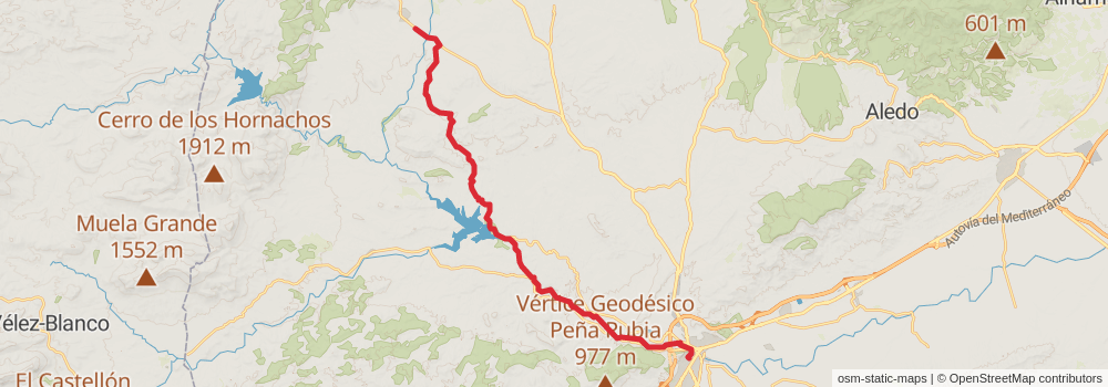 GR 253 Camino de la Cruz del Alto Guadalentín stage 4 Map