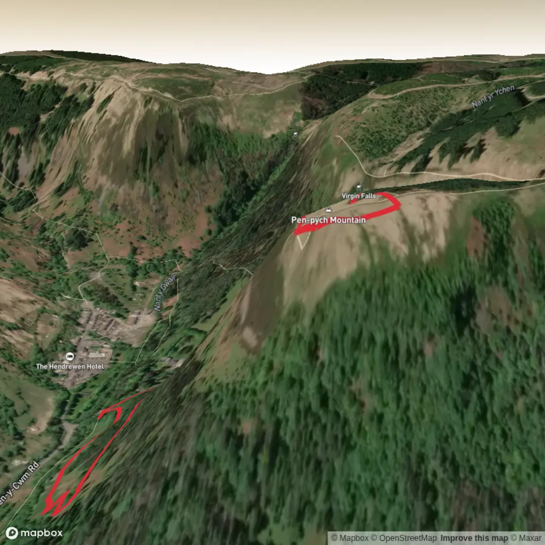 An image depicting the trail Waterfall walk with Samuel and its surrounding area.