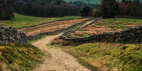 An image depicting the trail Skipton Loop via Pennine Way and its surrounding area.