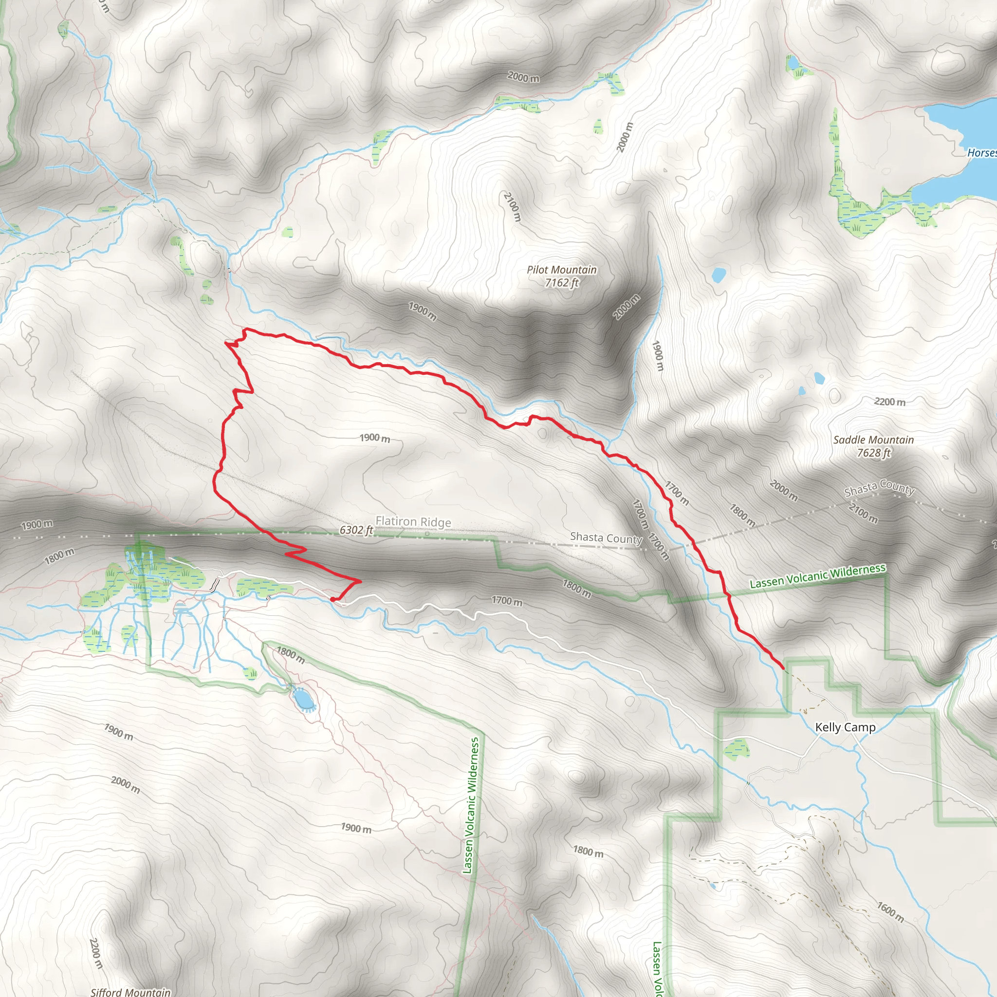 Kelly Camp Trail via PCT - California Section N mobile static map
