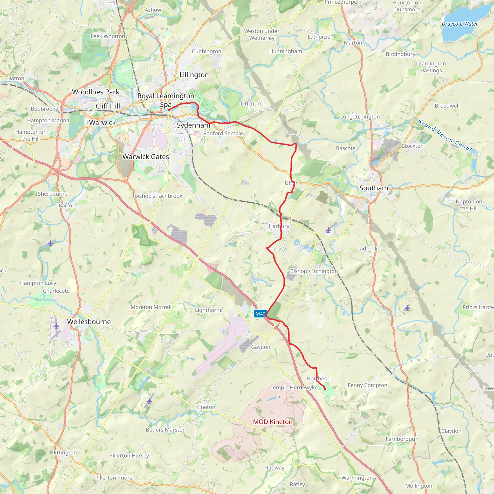 Willes Meadow Reservoir via Centenary way mobile static map