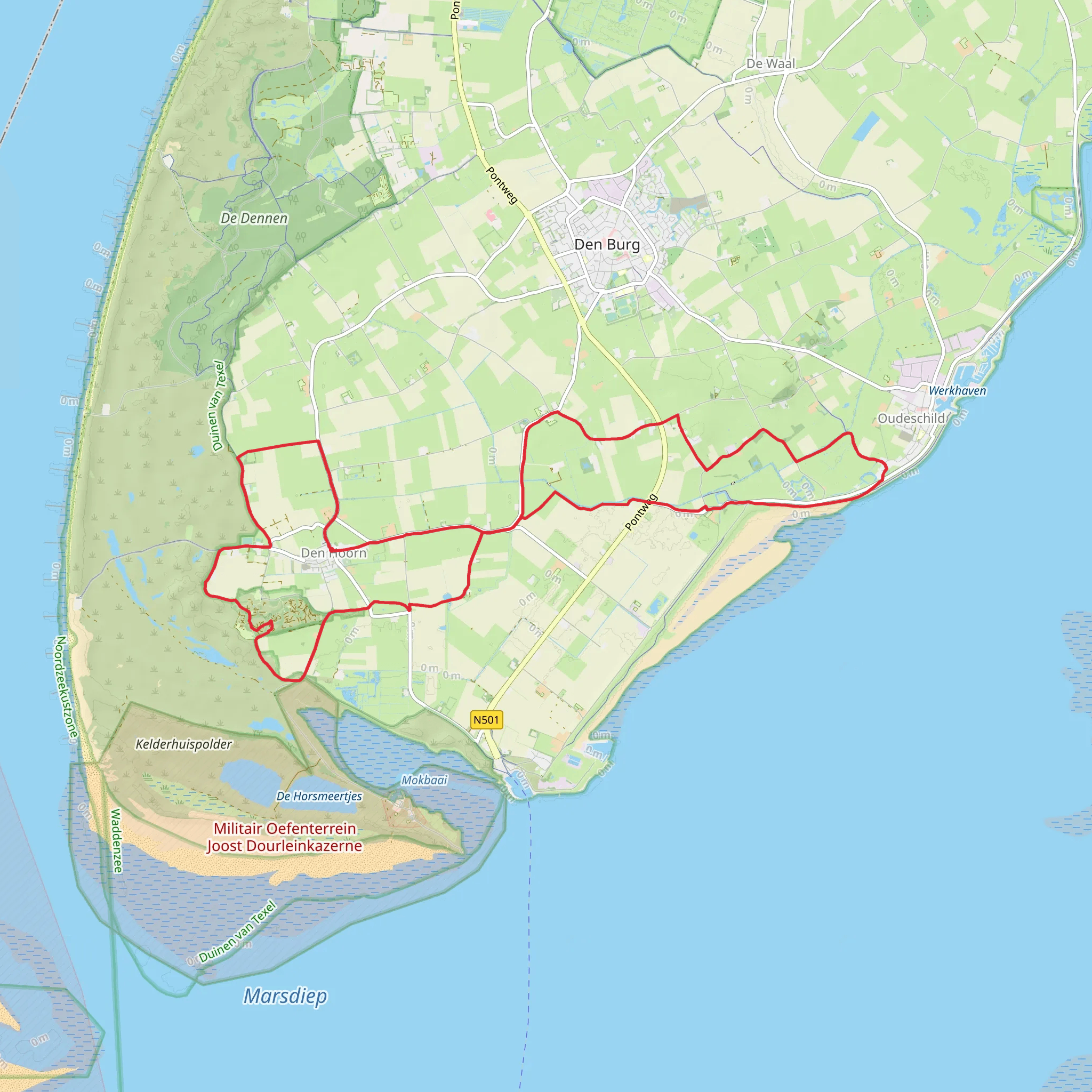 Fort Redoute, Westergeest and Siborsnollen Loop mobile static map
