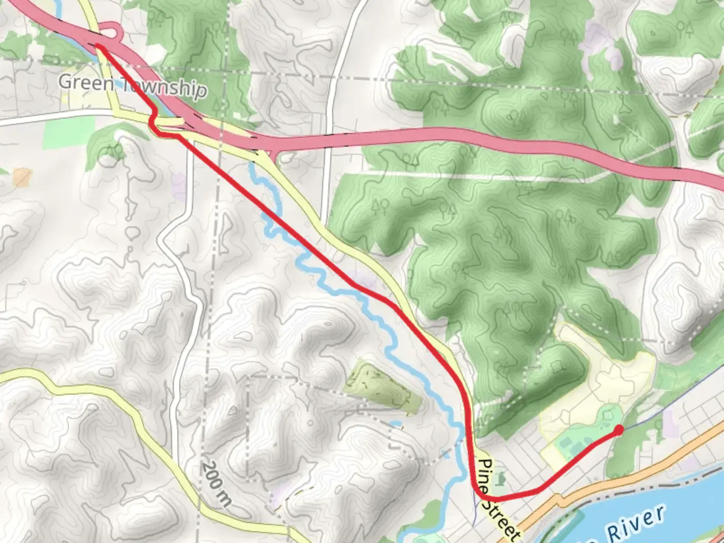 An image depicting the trail Gallia County Hike Trail and its surrounding area.