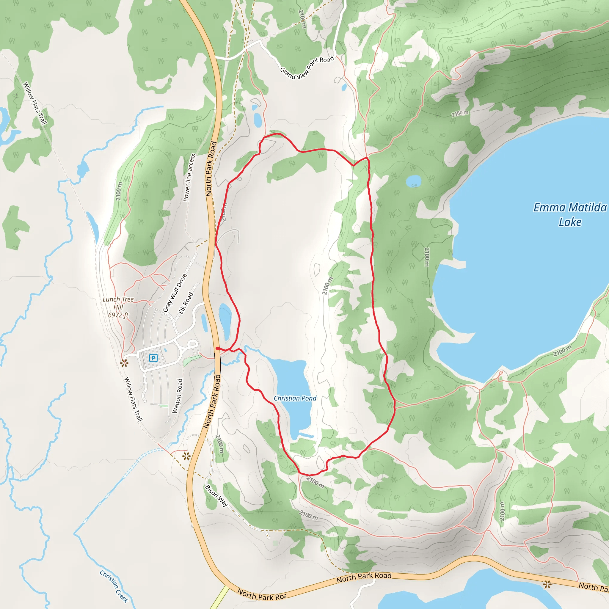Christian Pond Loop Trail mobile static map
