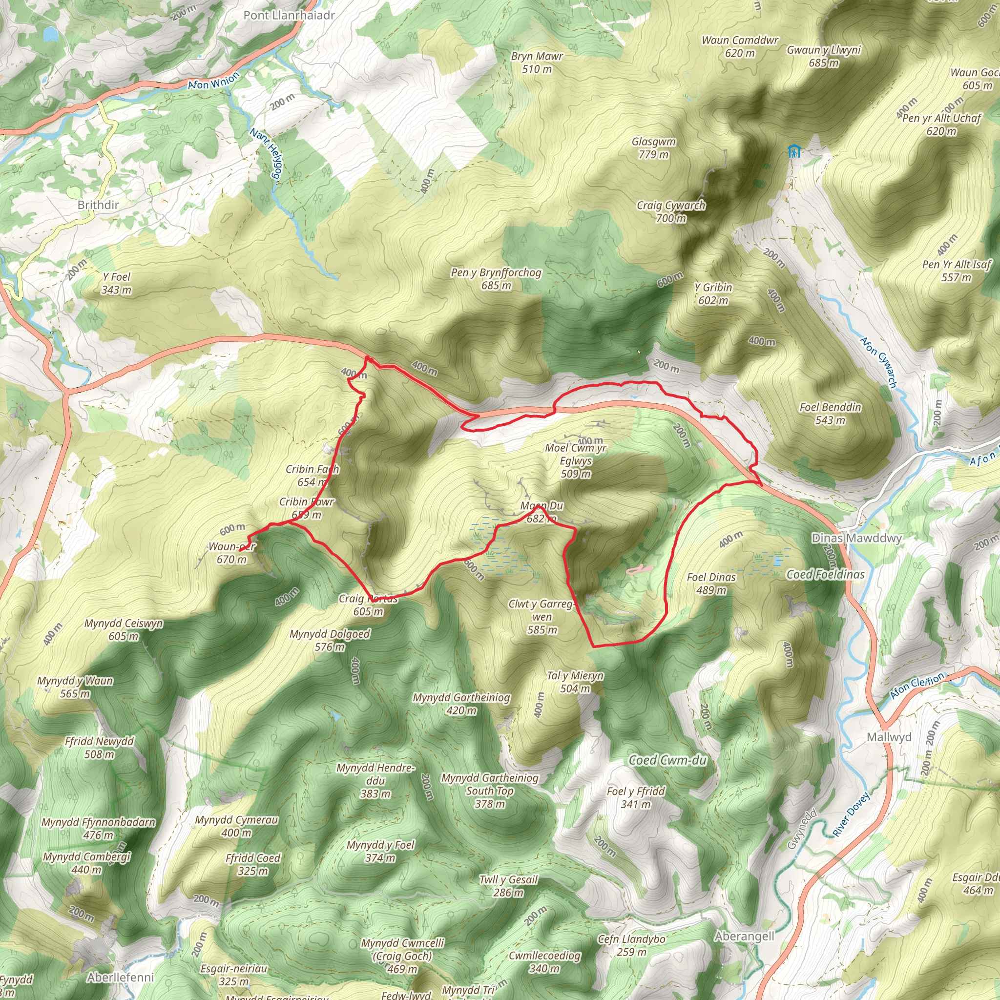 Waun Oer and Maesglase mobile static map