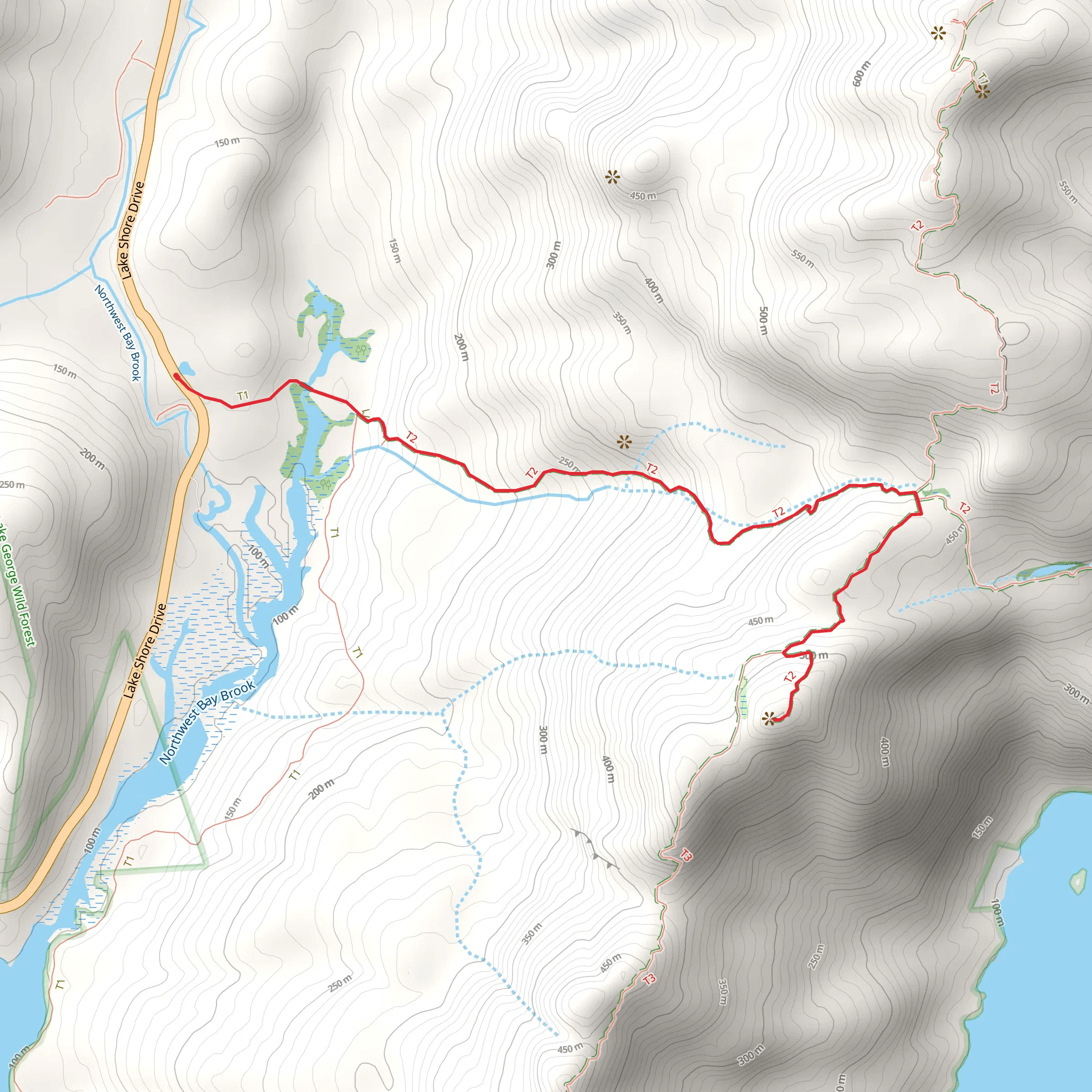 Fifth Peak via Five Mile Point Trail mobile static map