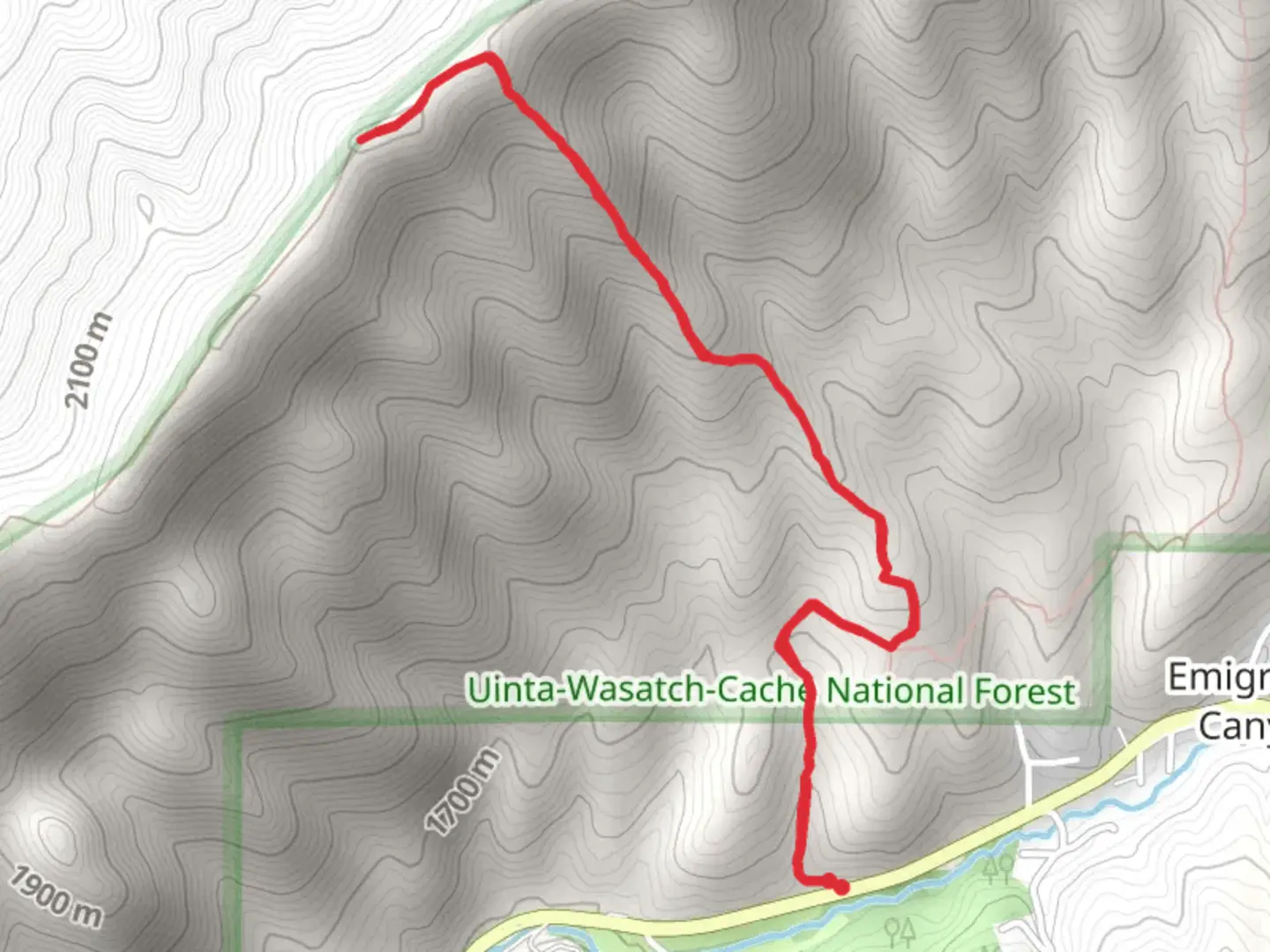An image depicting the trail Emigration Canyon and its surrounding area.