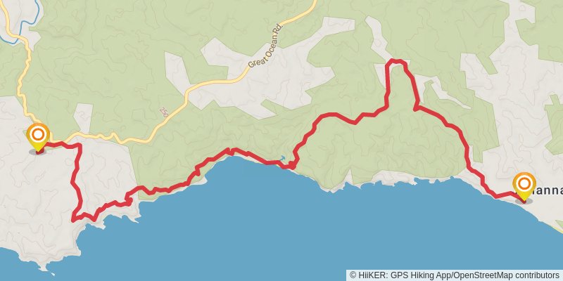 The Great Ocean Walk stage 4 Map
