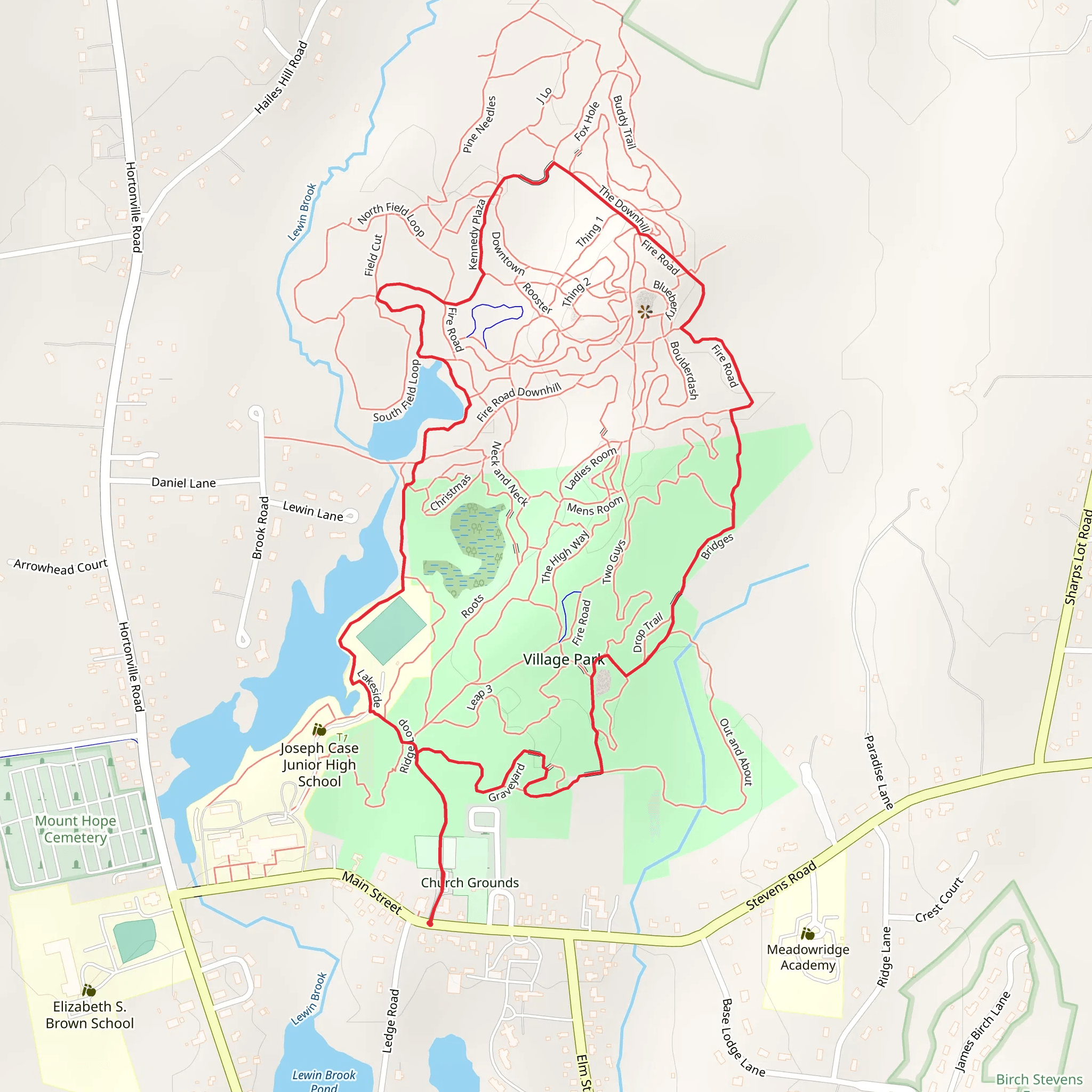 Village Park Loop - Swansea mobile static map