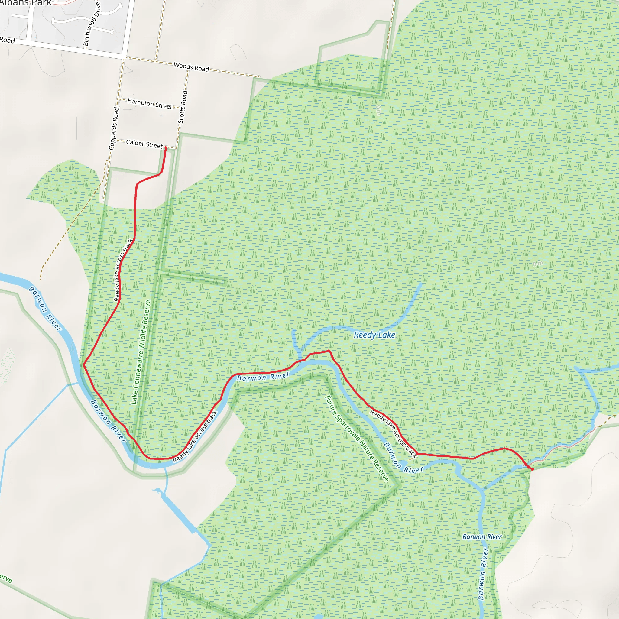 Reedy Lake Walk mobile static map
