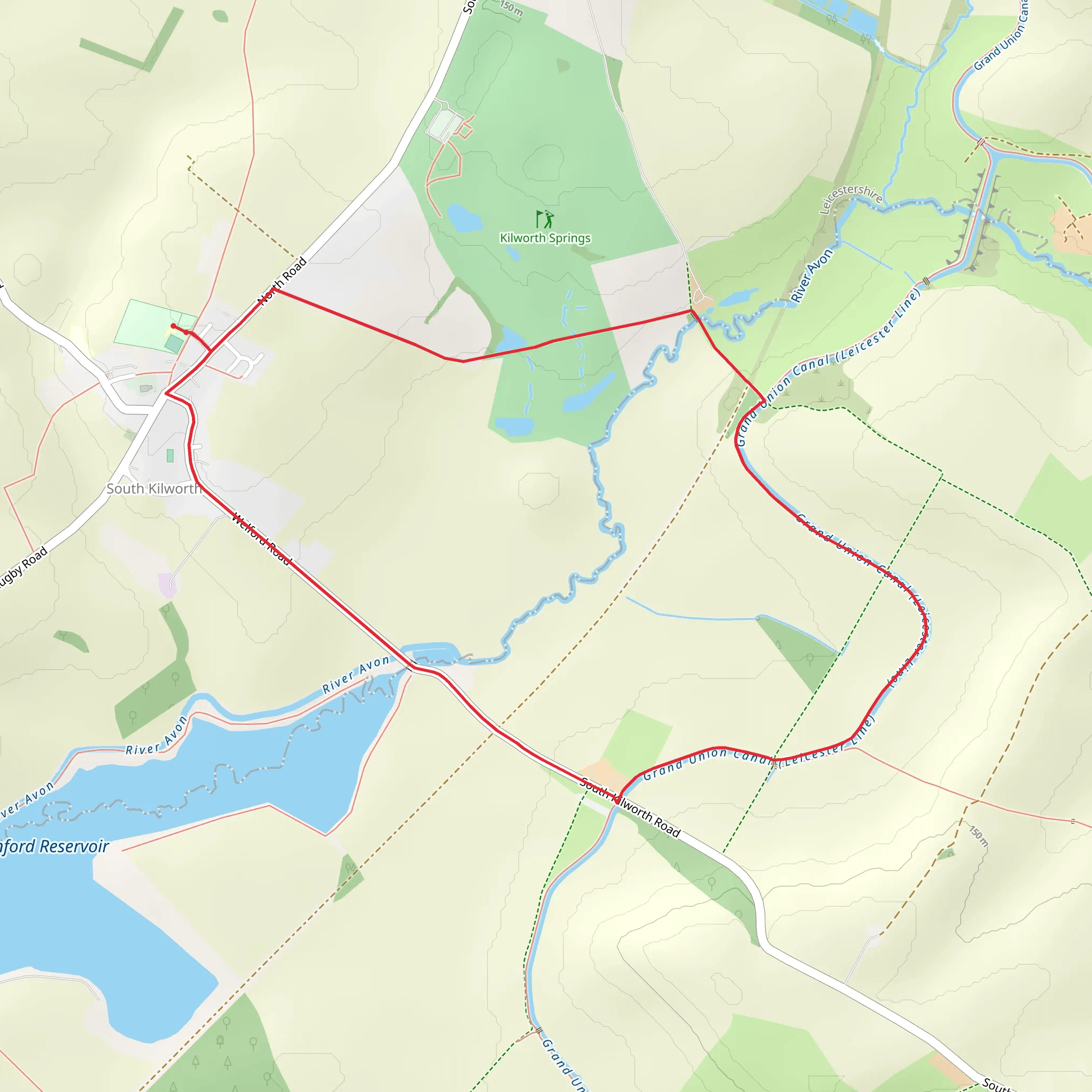 Grand Union Canal via Shakespeare's Avon Way mobile static map