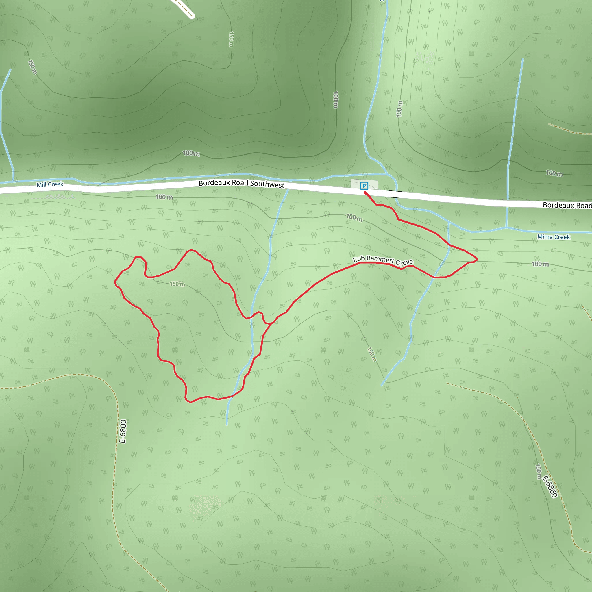 Bob Bammert Grove Loop mobile static map