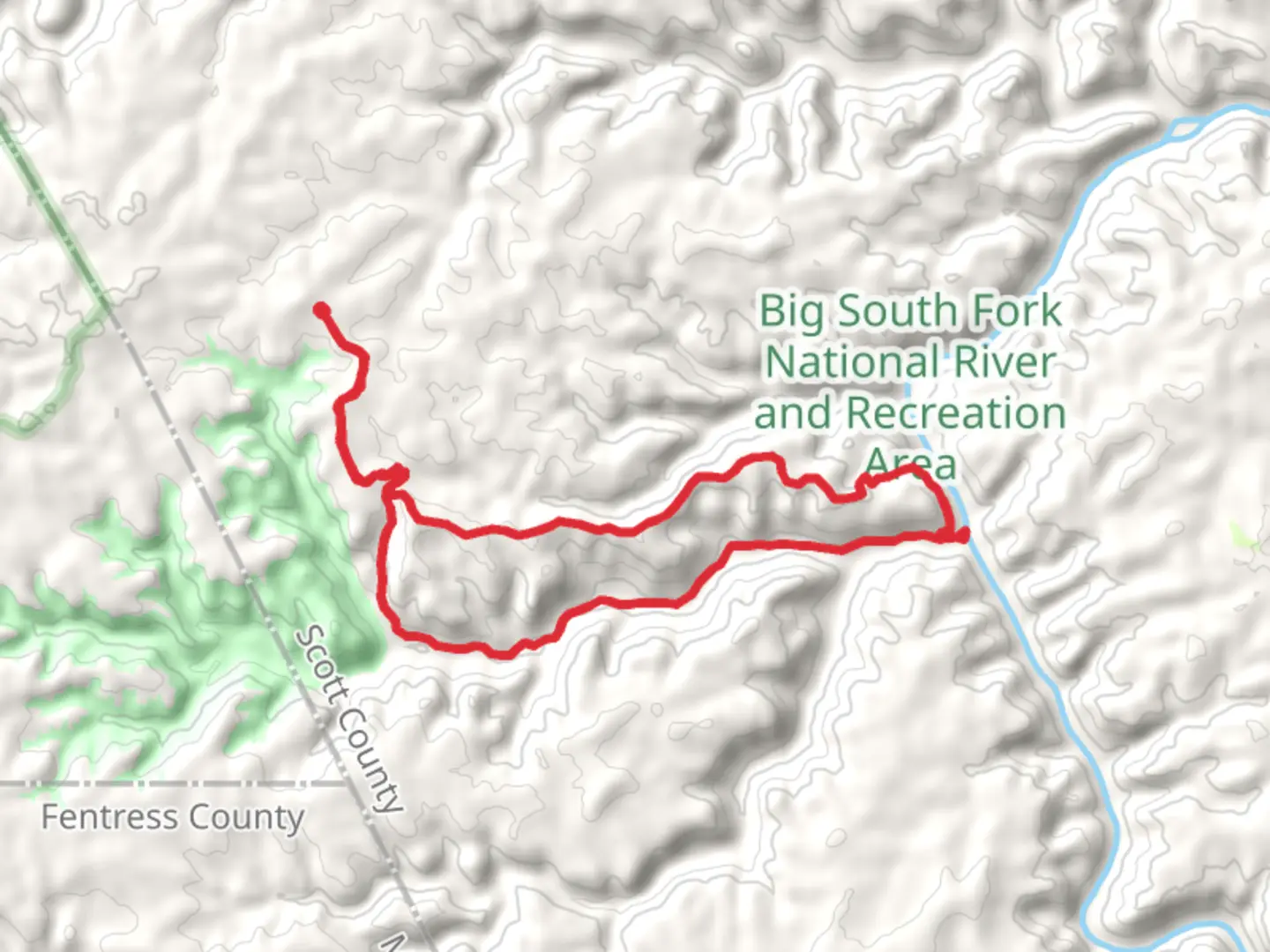 An image depicting the trail Hatfield Ridge and Station Camp Creek Loop Trail and its surrounding area.