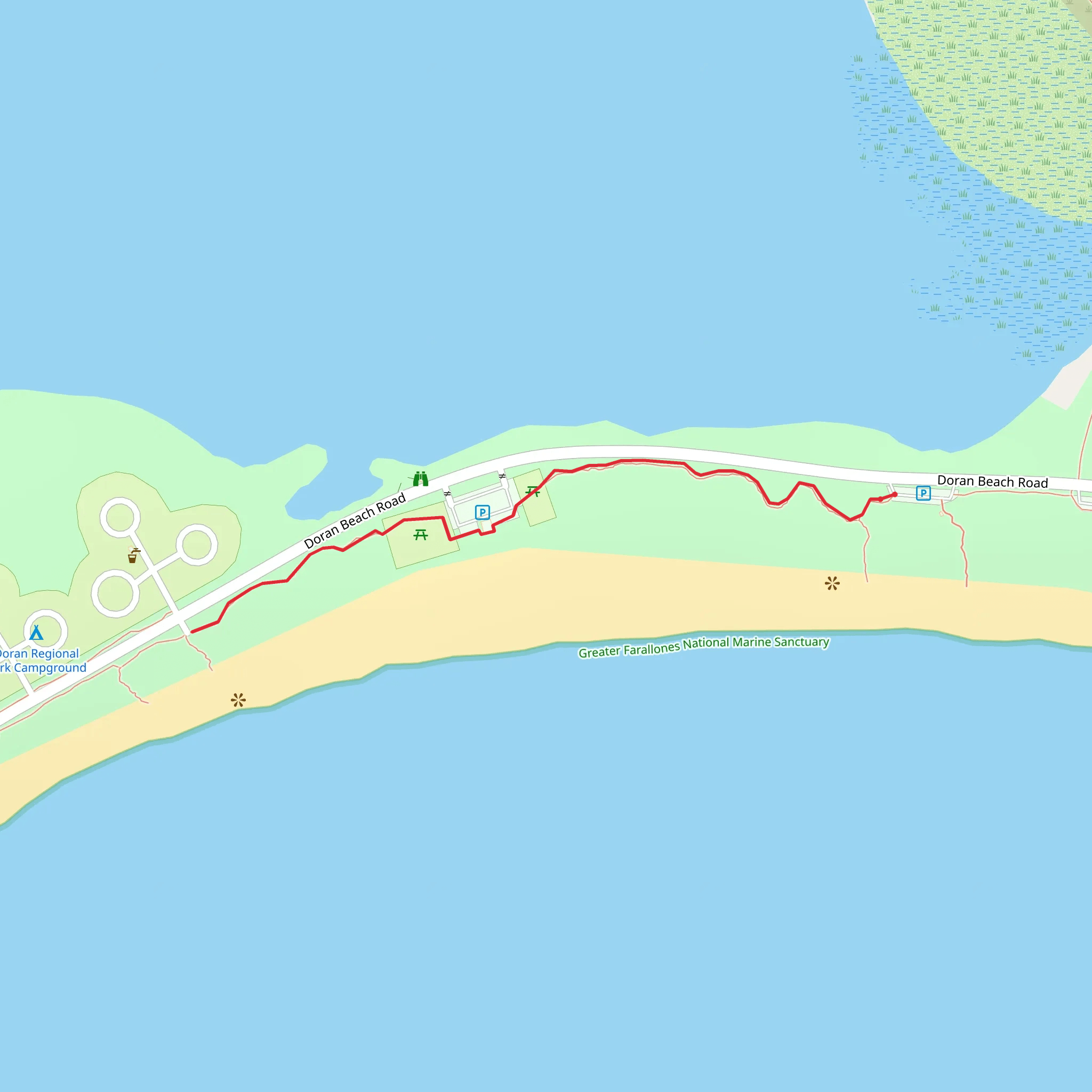 Doran Park Road mobile static map