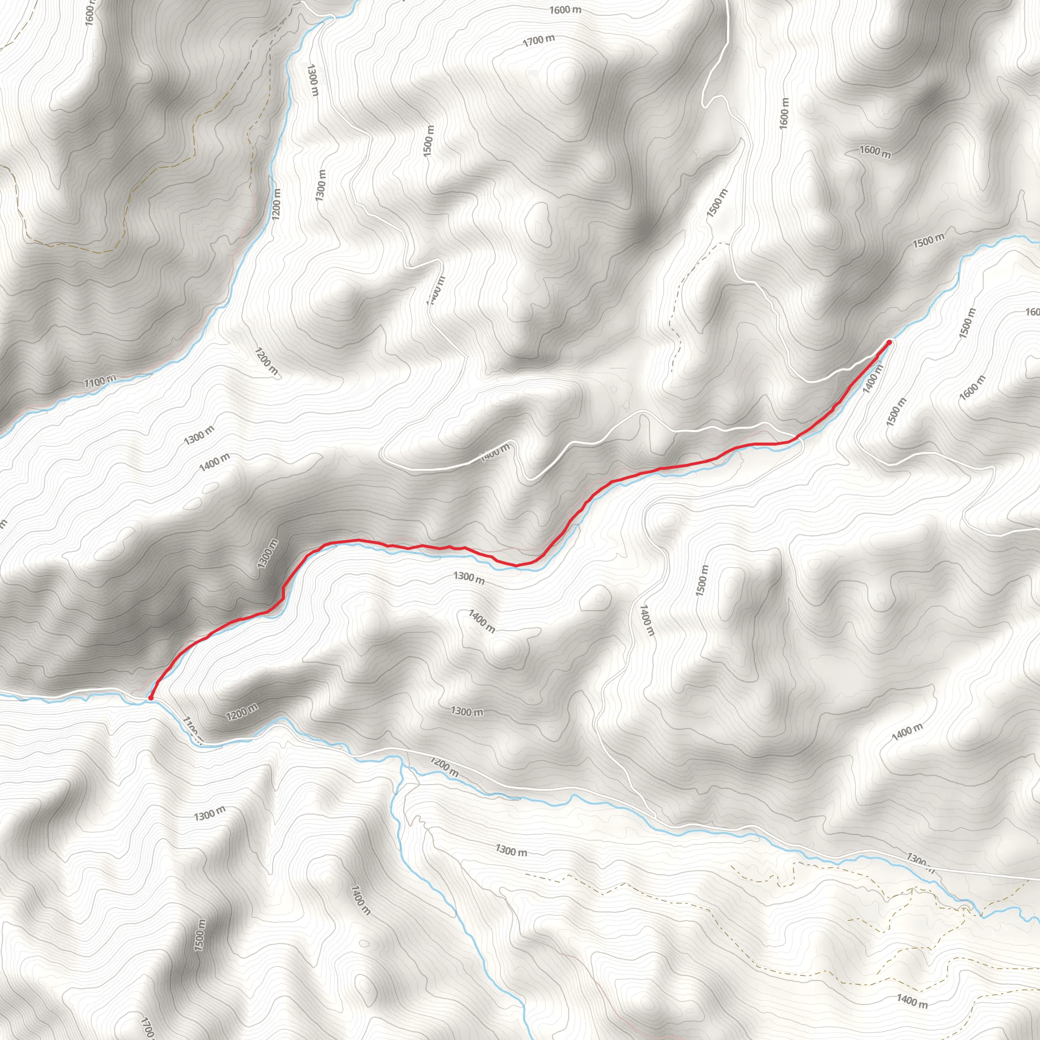 Mid Beaver Creek Trail mobile static map