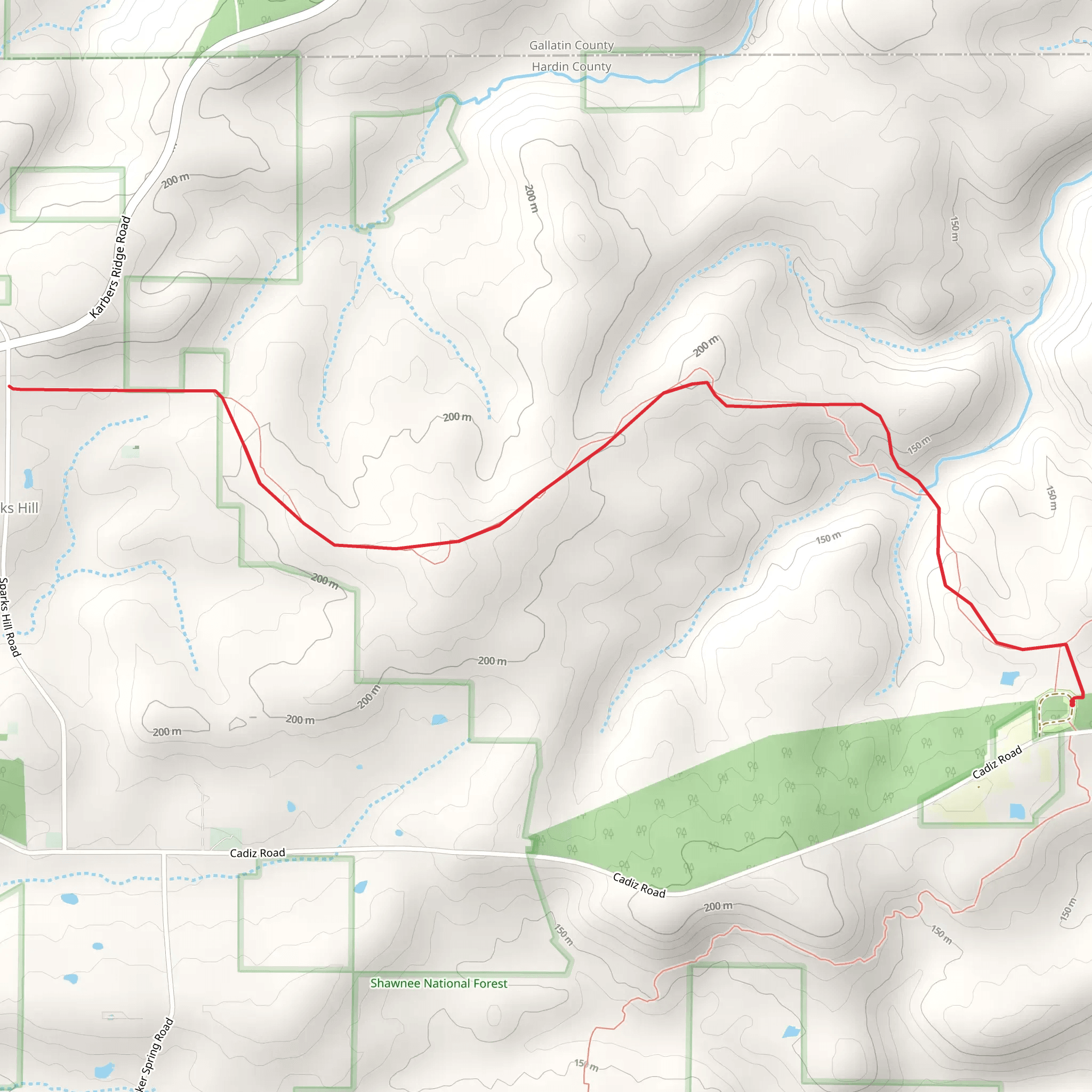 River to River Trail mobile static map
