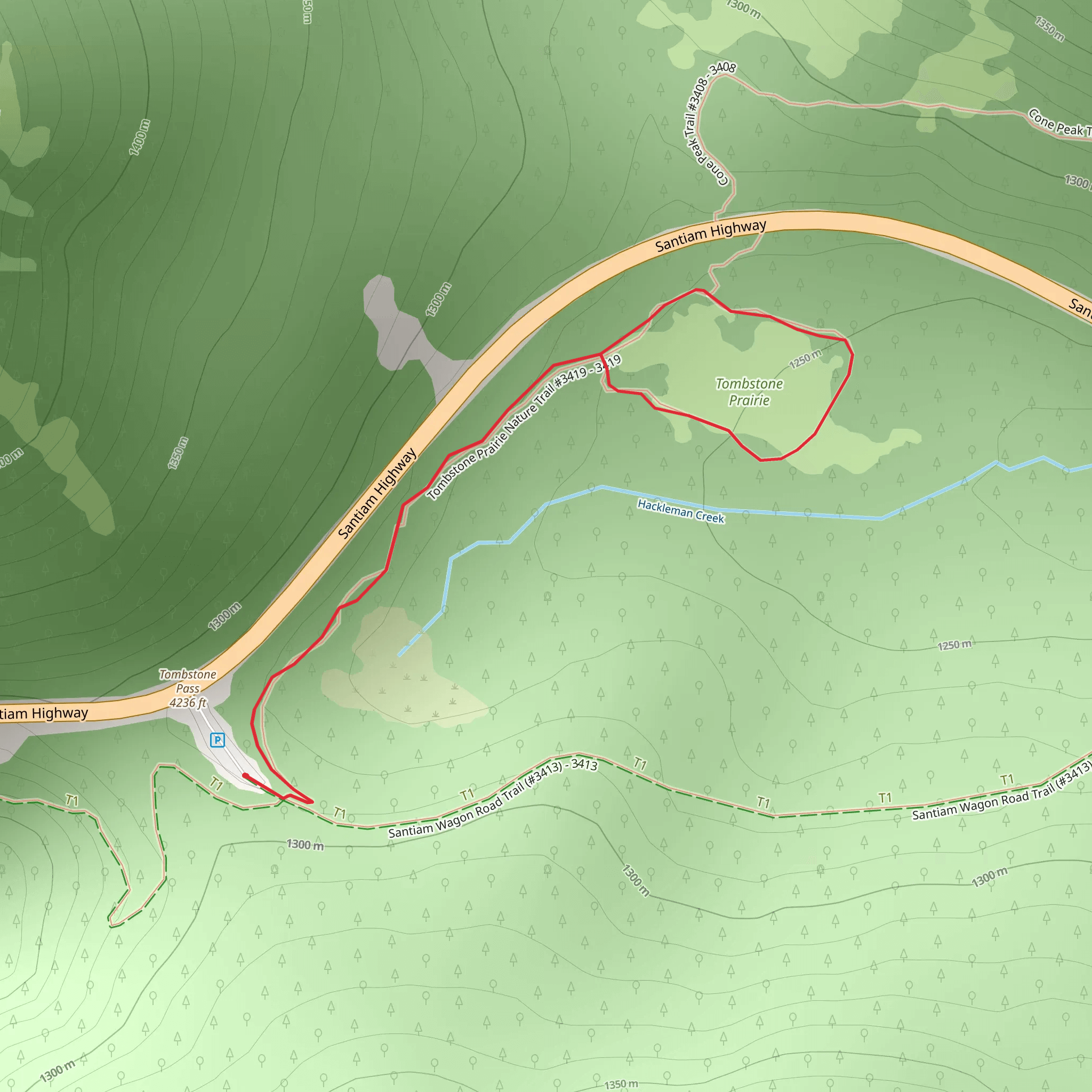 Tombstone Prairie Loop mobile static map