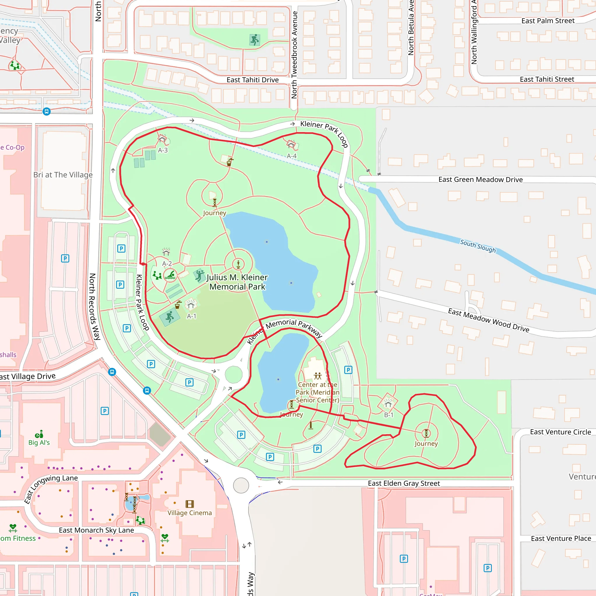 Kleiner Pond and Julius Pond Loop mobile static map
