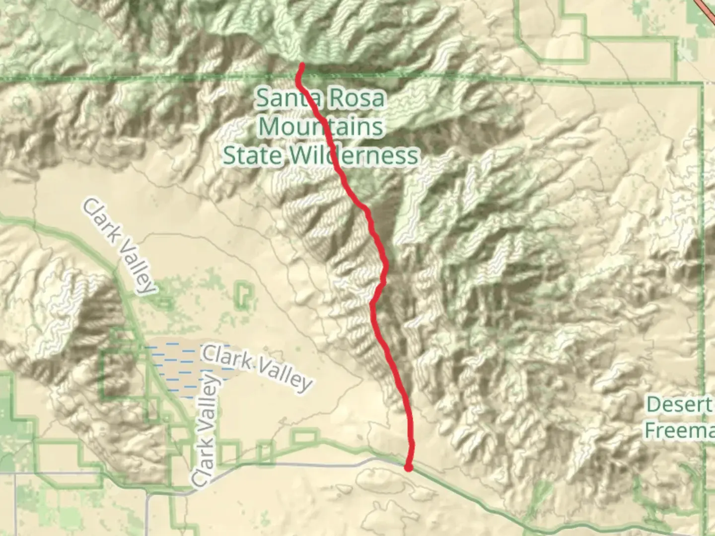 An image depicting the trail Rabbit Peak via Villager Peak Trail and its surrounding area.