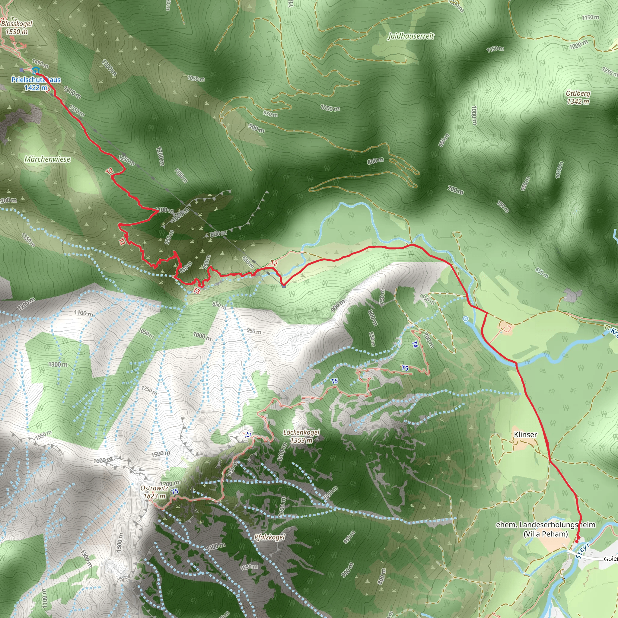 Prielschutzhaus mobile static map