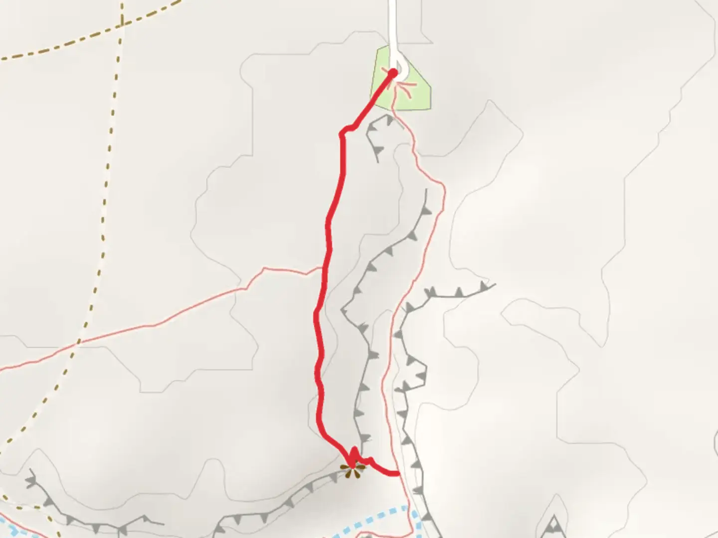 An image depicting the trail Overlook Trail and its surrounding area.