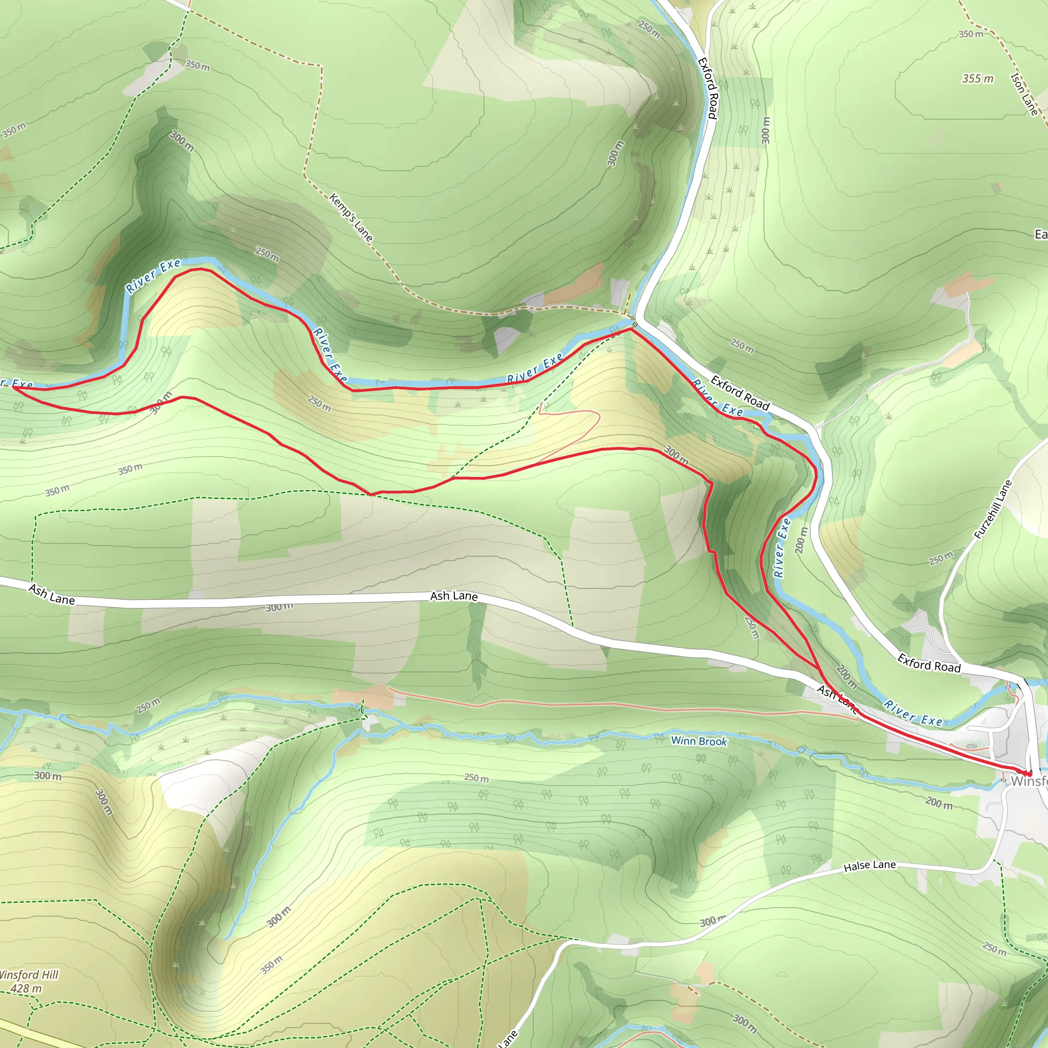 Bye Common and Winsford mobile static map