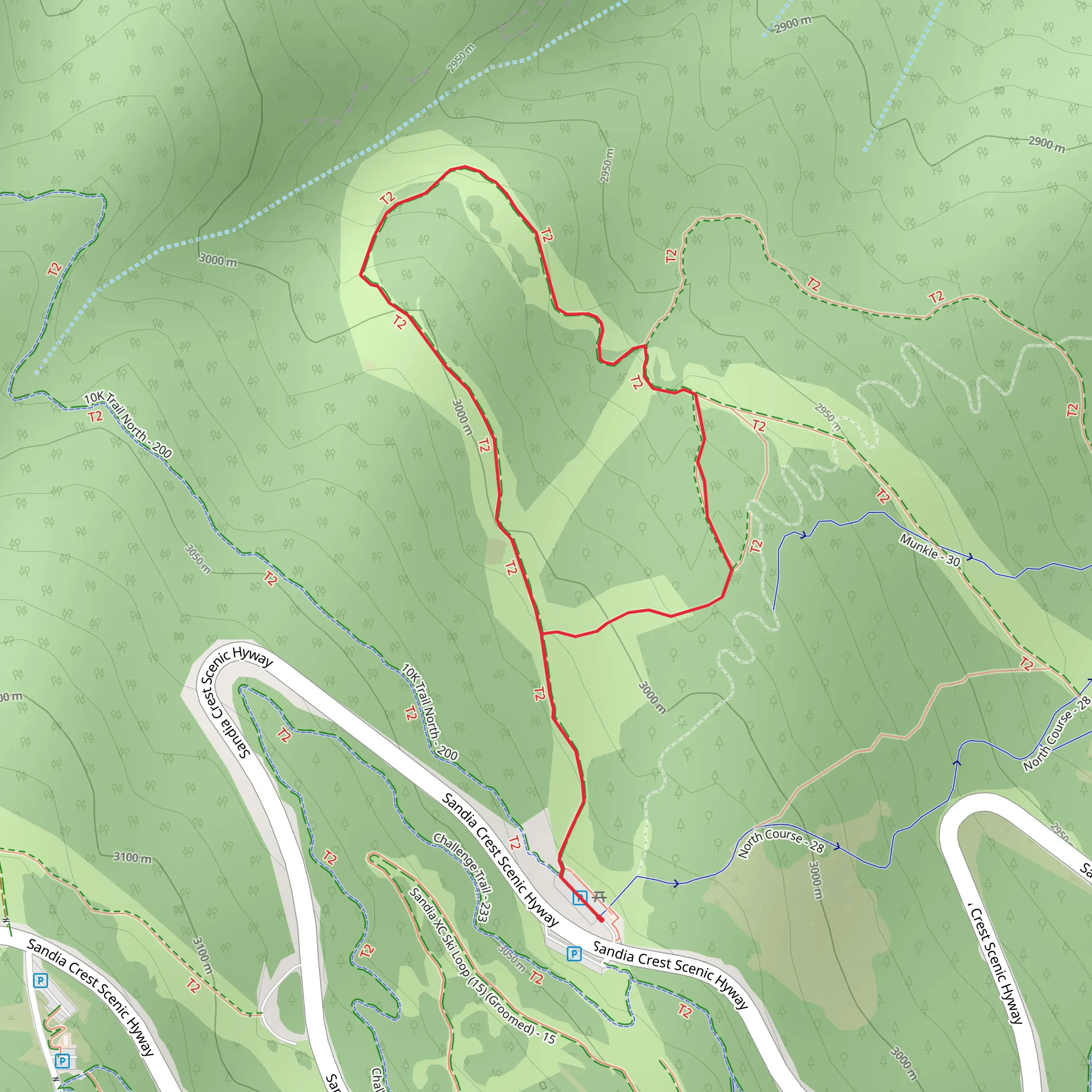 Sandia Crest Scenic Hyway Loop mobile static map