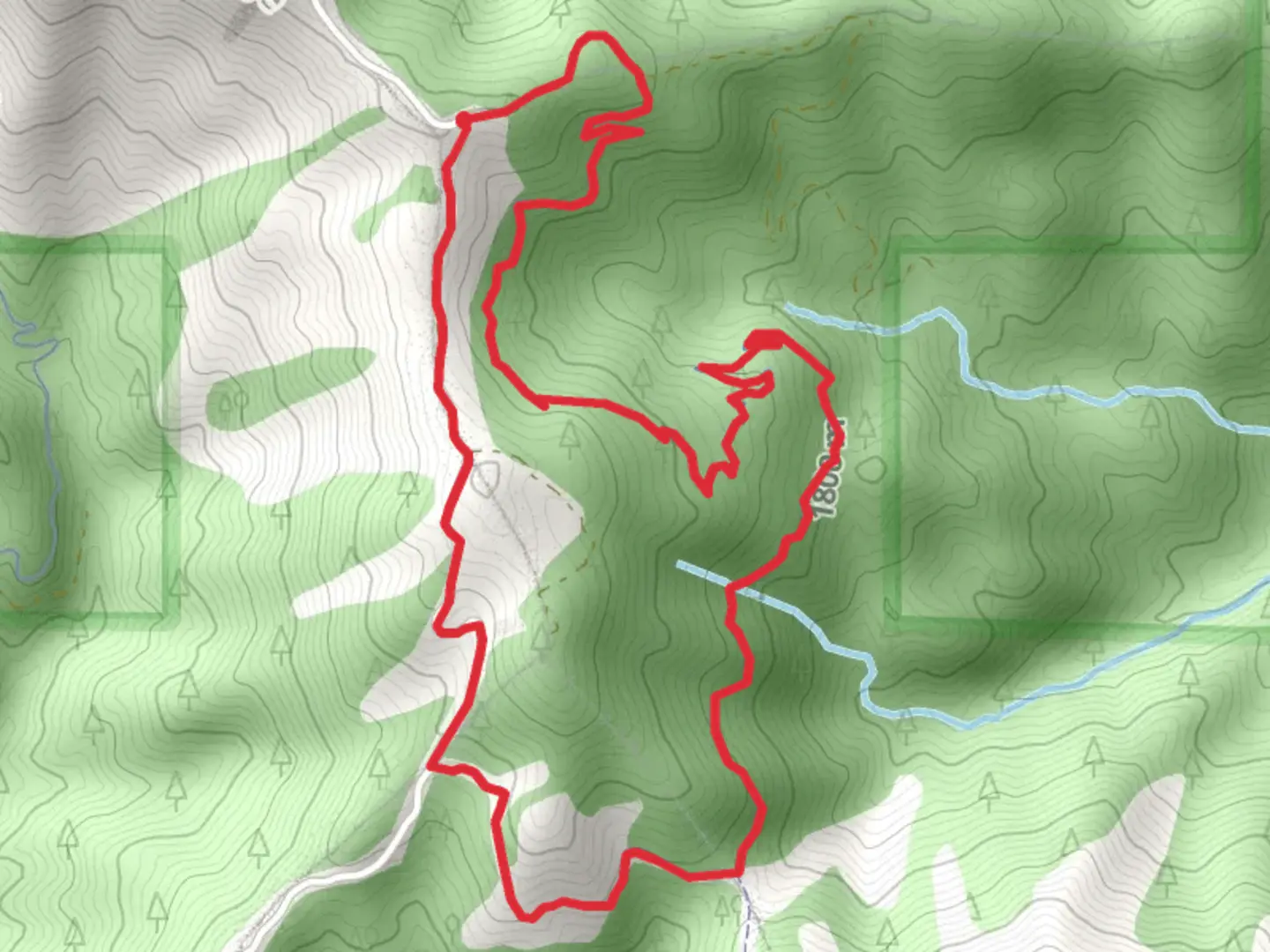 An image depicting the trail Boise Ridge Road and Mahalo Loop and its surrounding area.