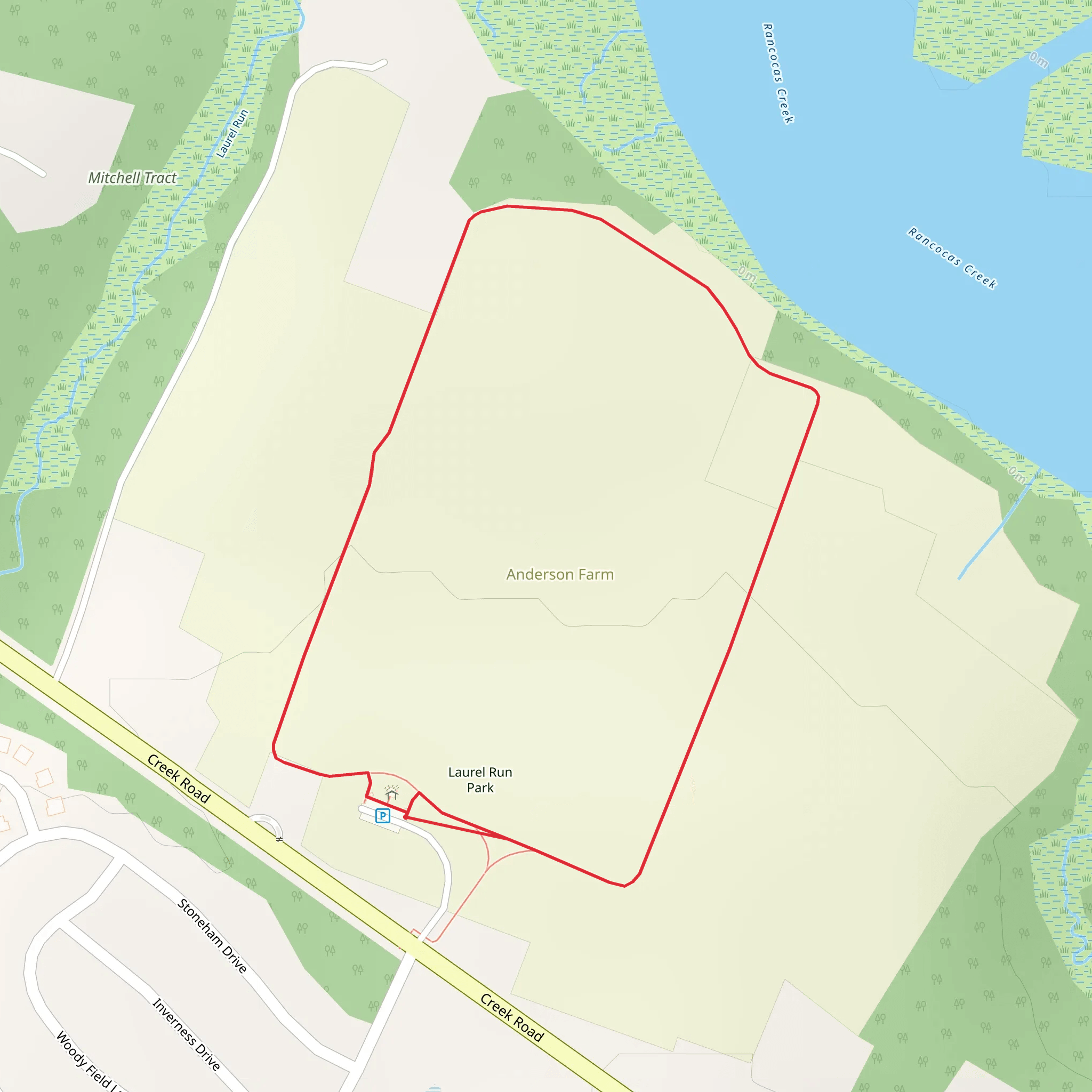 Creek Road Loop mobile static map