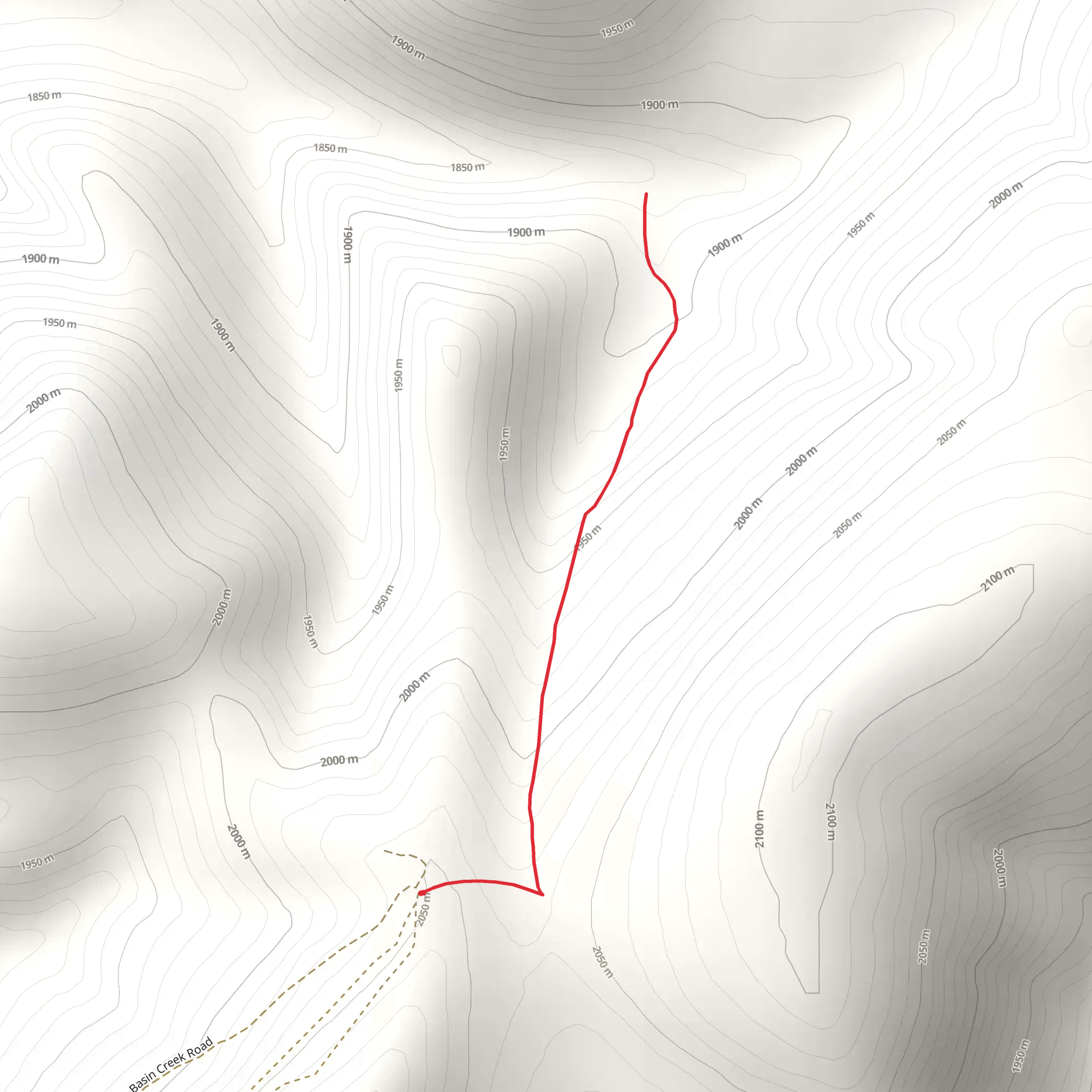 Fawn Creek - East Fork Spring Creek via Lucky Boy Trail mobile static map