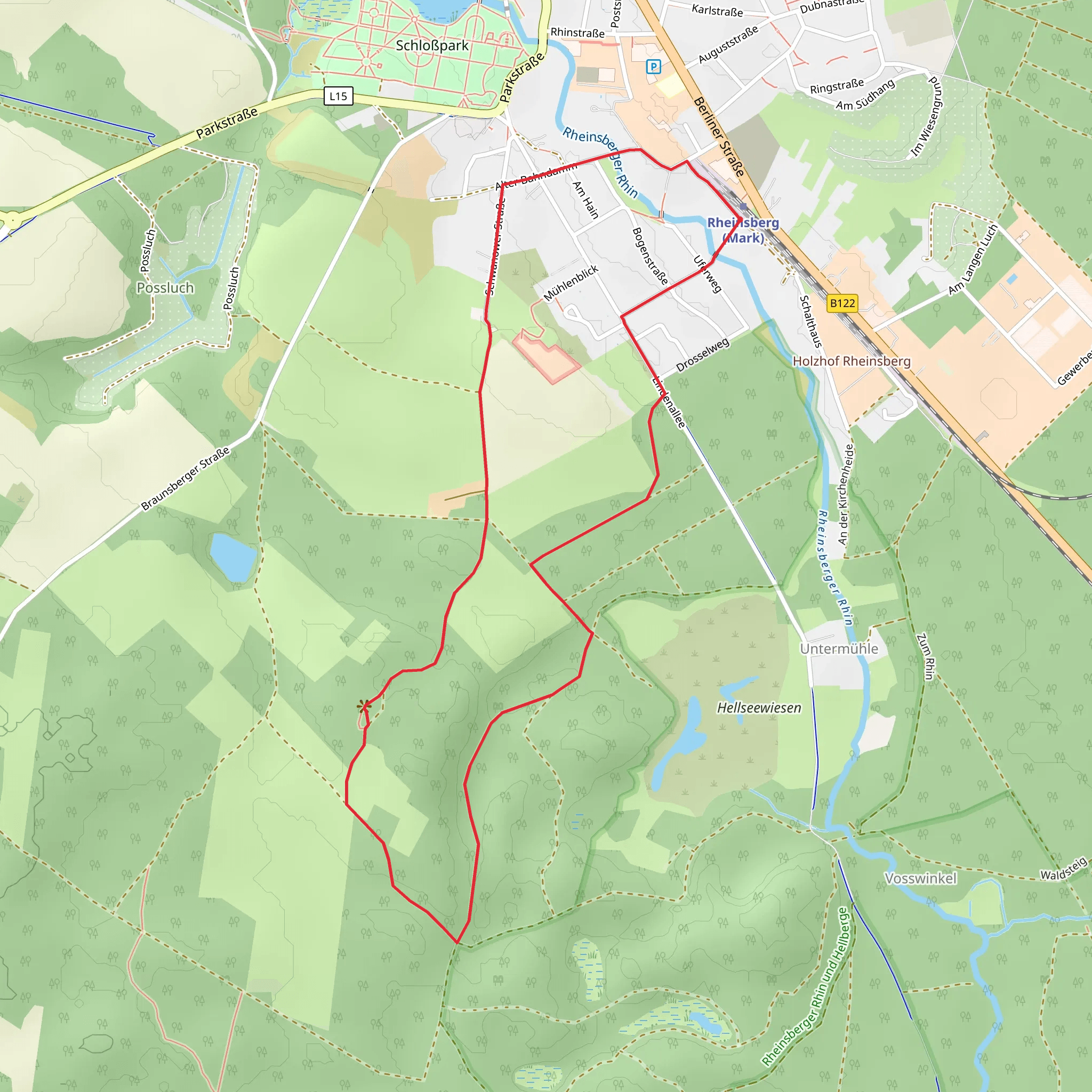 Ruppiner Land Rundweg Loop mobile static map