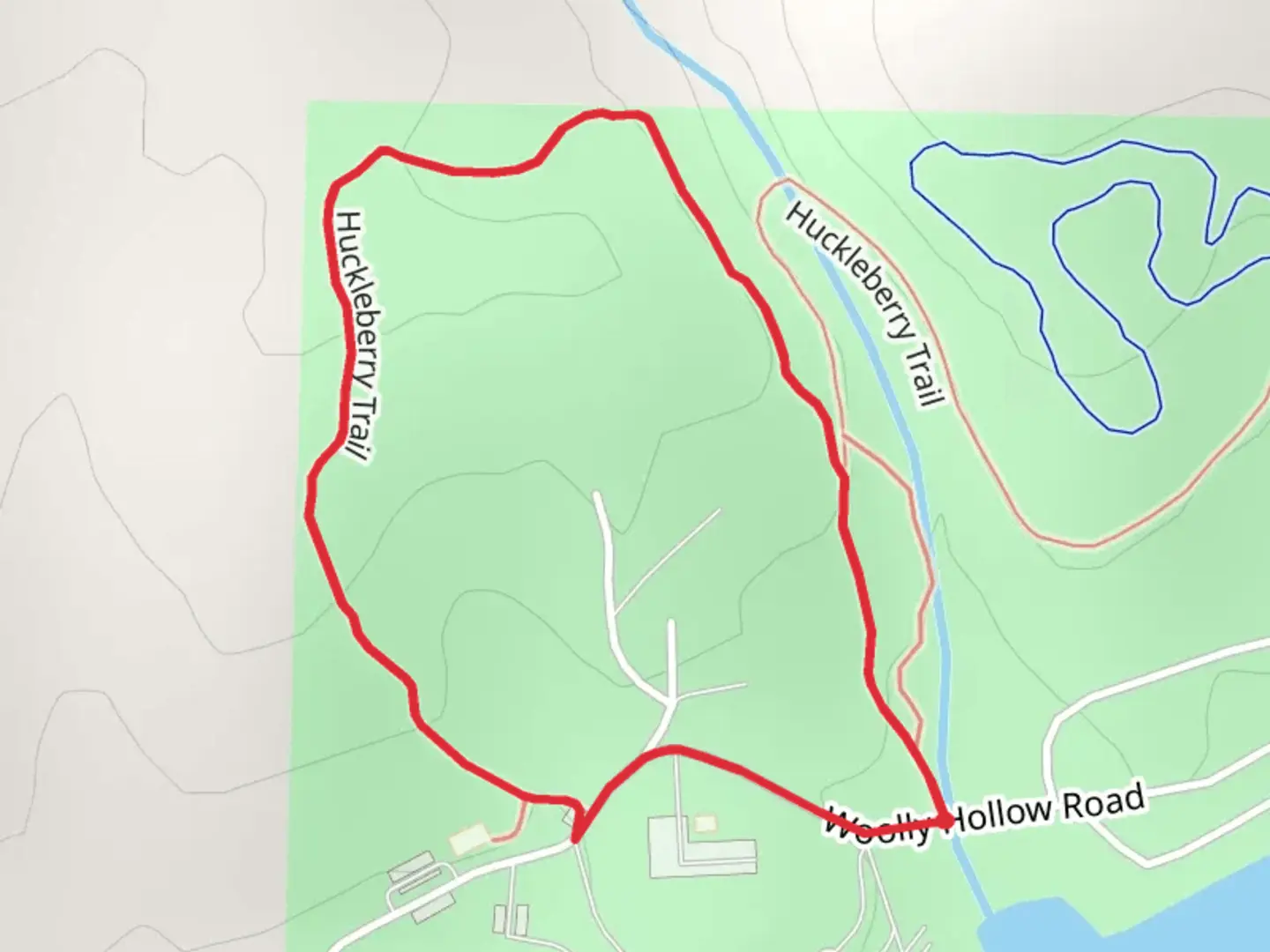 An image depicting the trail Huckleberry Trail Loop and its surrounding area.