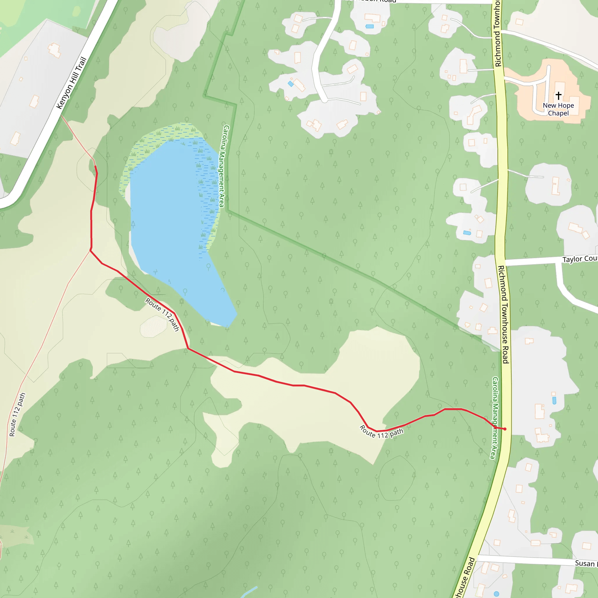 Richmond Townhouse Road mobile static map