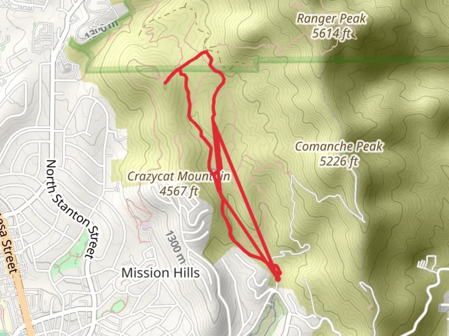An image depicting the trail Monk's Loop Trail and its surrounding area.