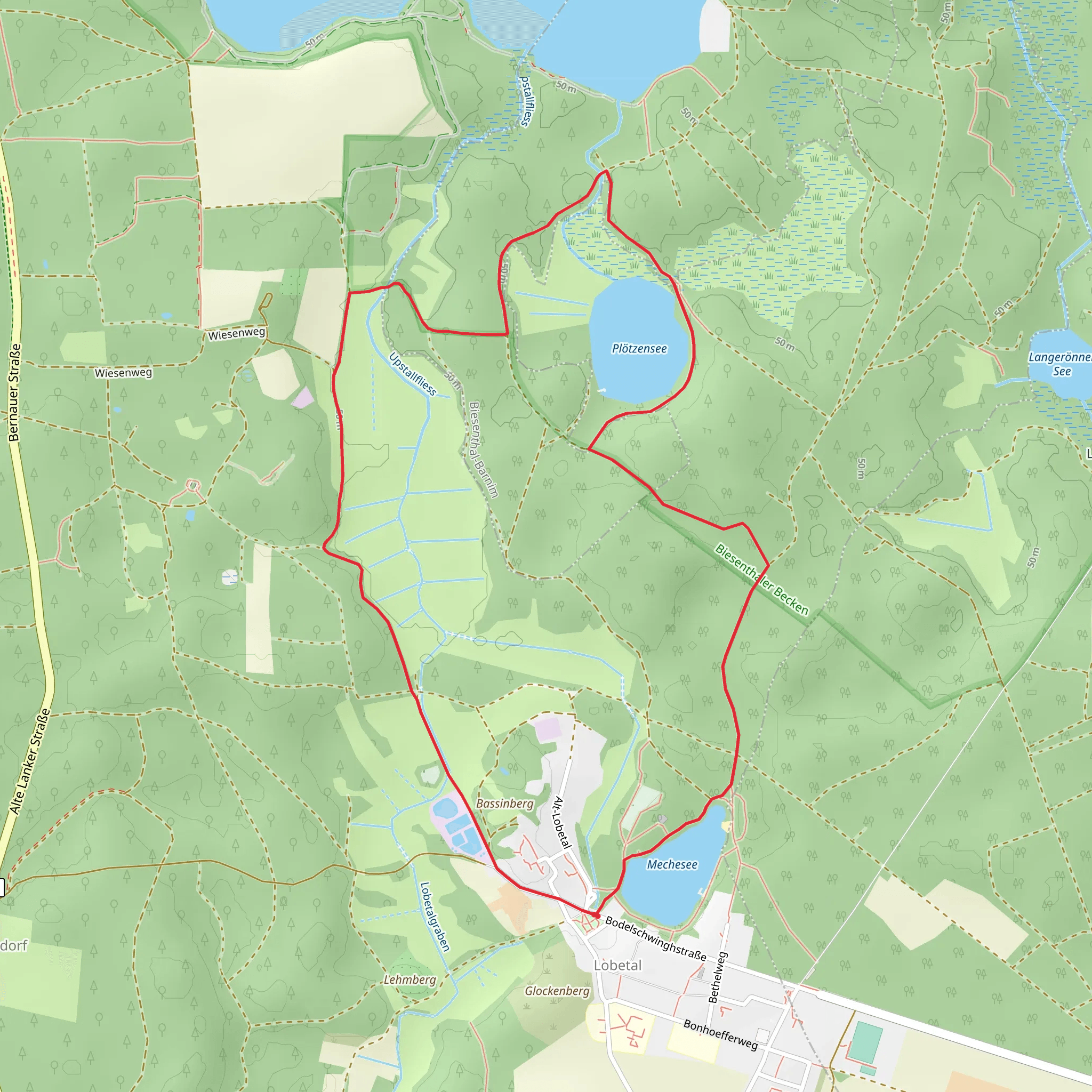 Plötzensee Loop - Lobetal mobile static map