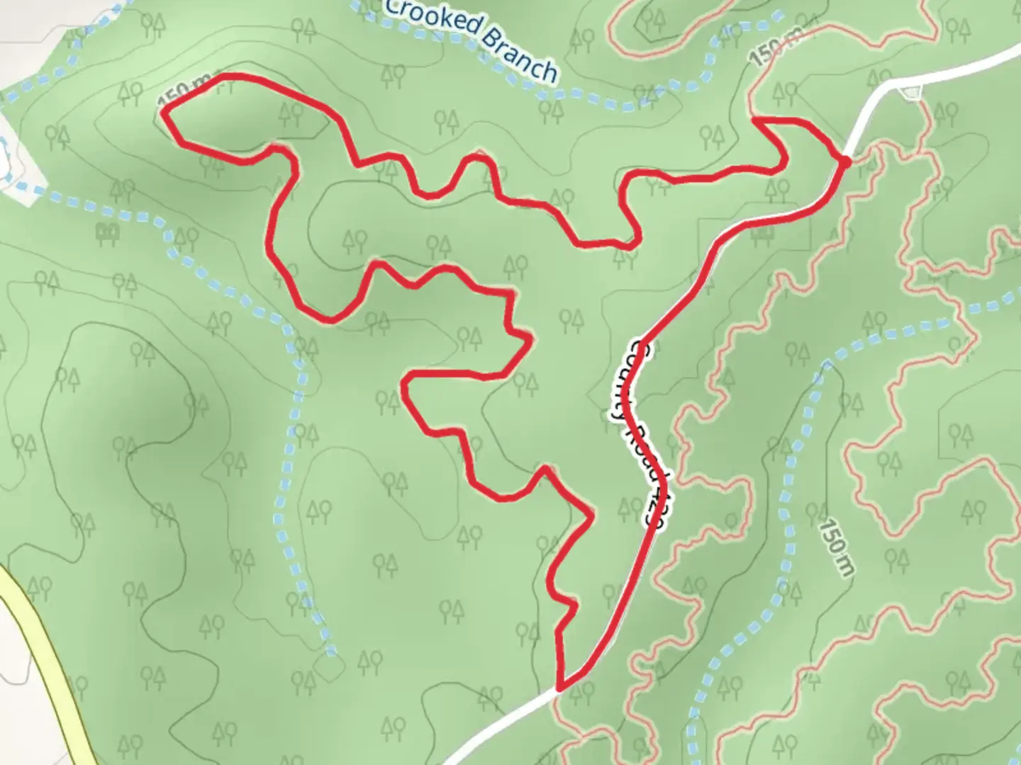 An image depicting the trail County Road 429 Loop and its surrounding area.