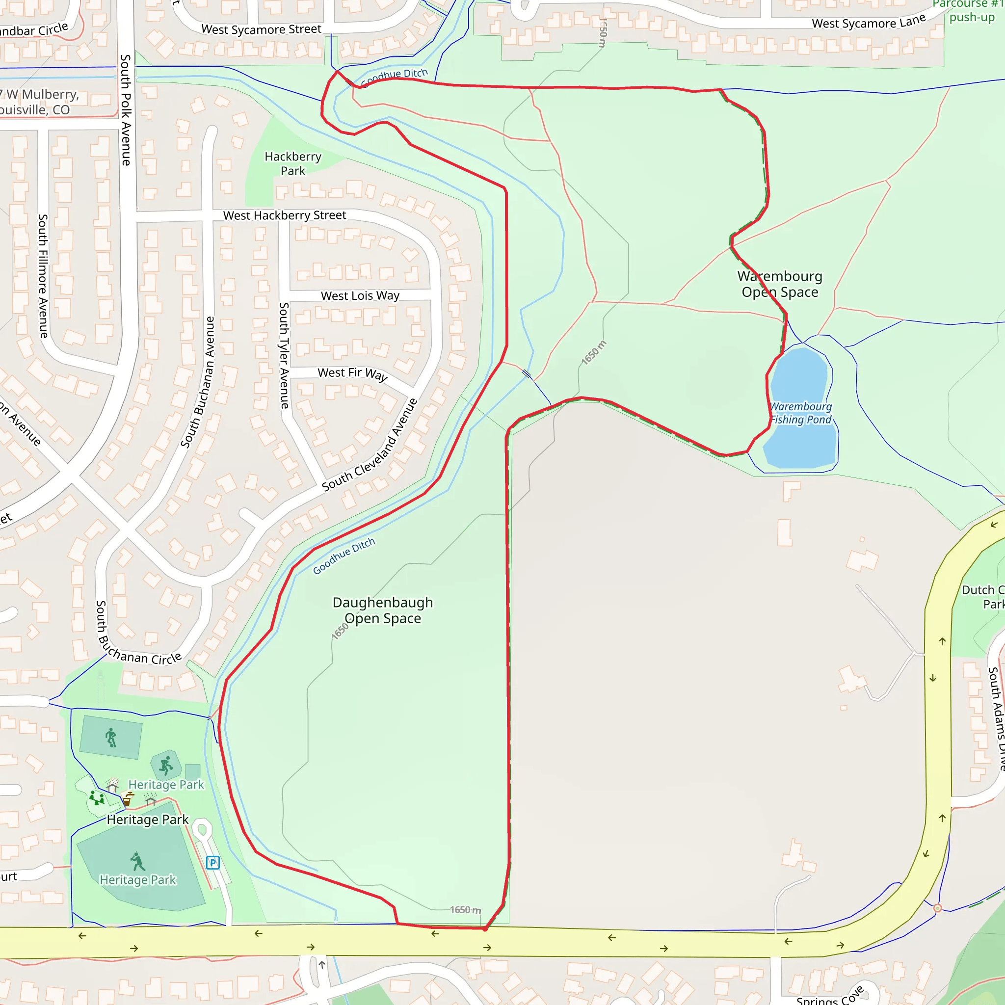 Daughenbaugh Open Space Loop mobile static map