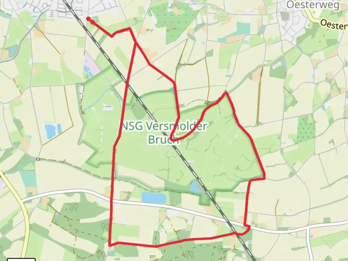 An image depicting the trail Wittensteiner Straße and Tatenhauser Weg Loop and its surrounding area.