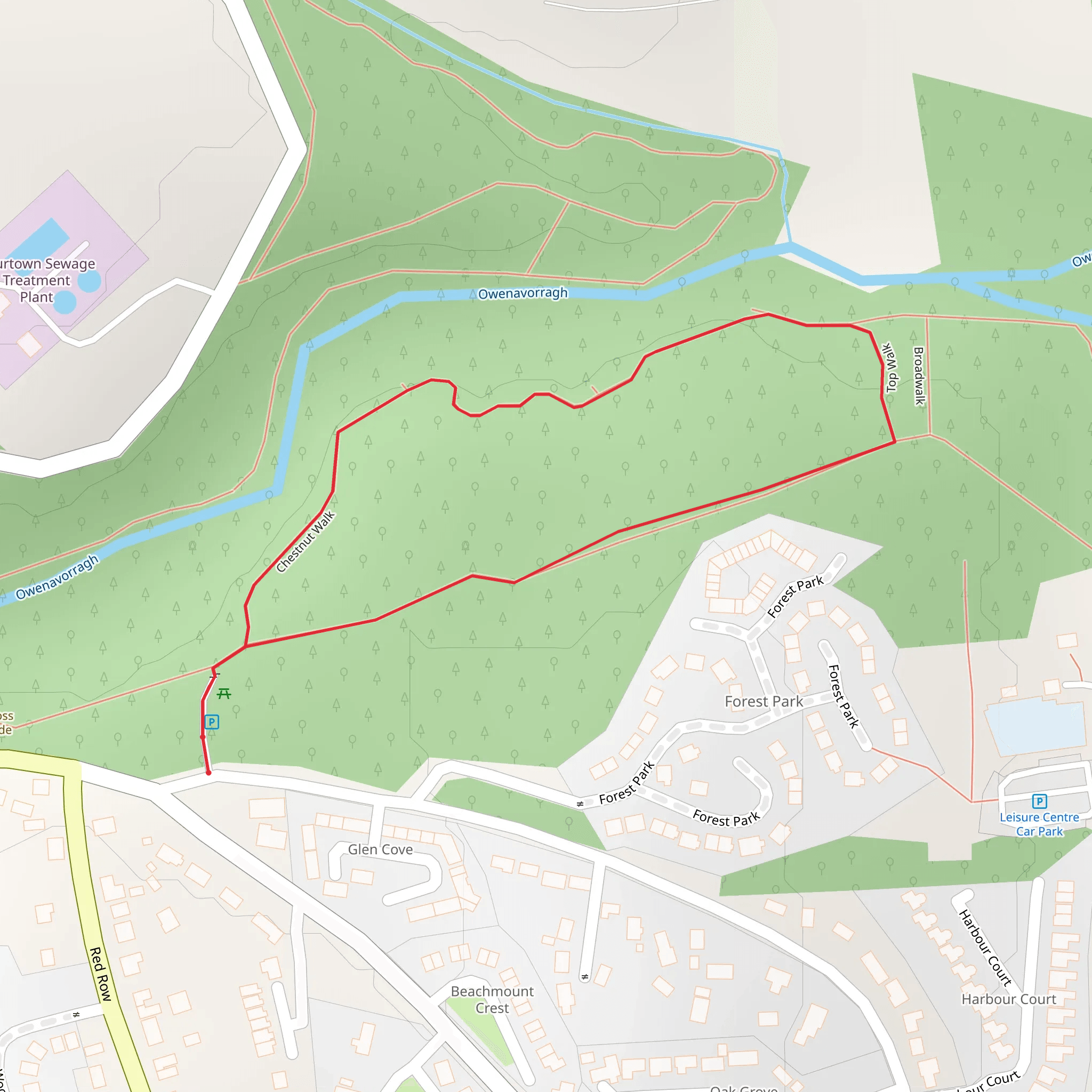 Courtown Woods Trails - Top Walk mobile static map
