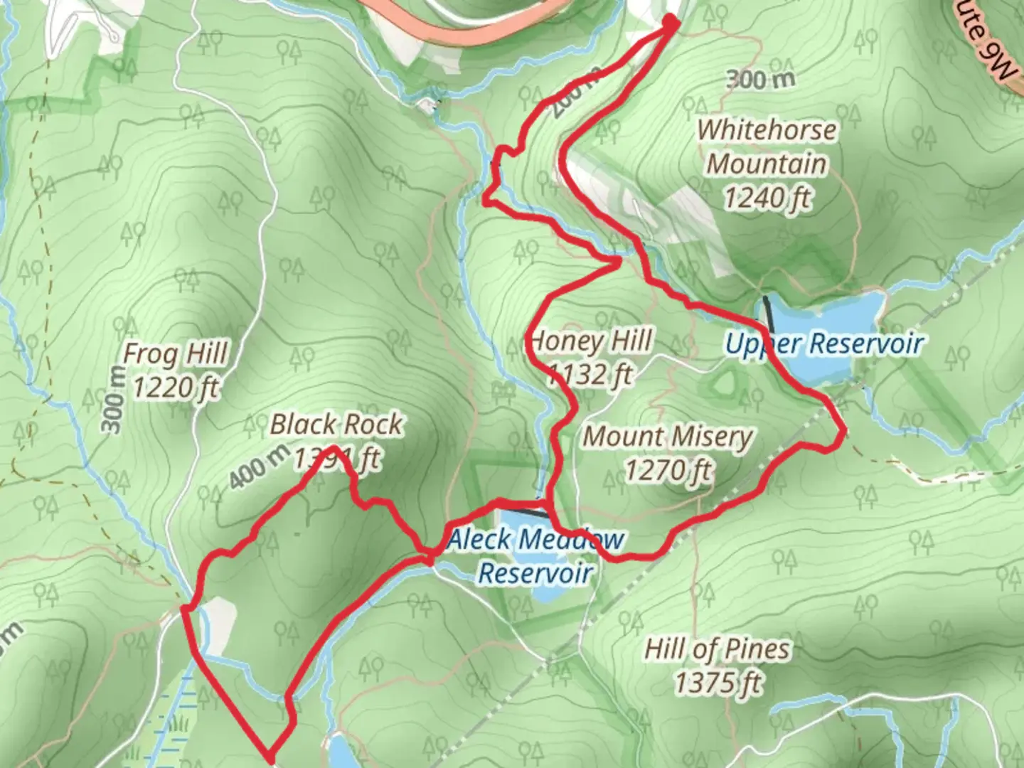An image depicting the trail Duggan Trail and Black Rock Loop Trail and its surrounding area.