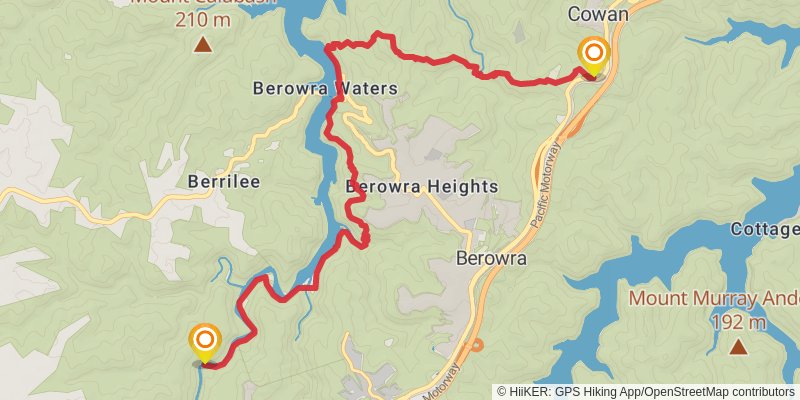 The Great North Walk stage 4 Map