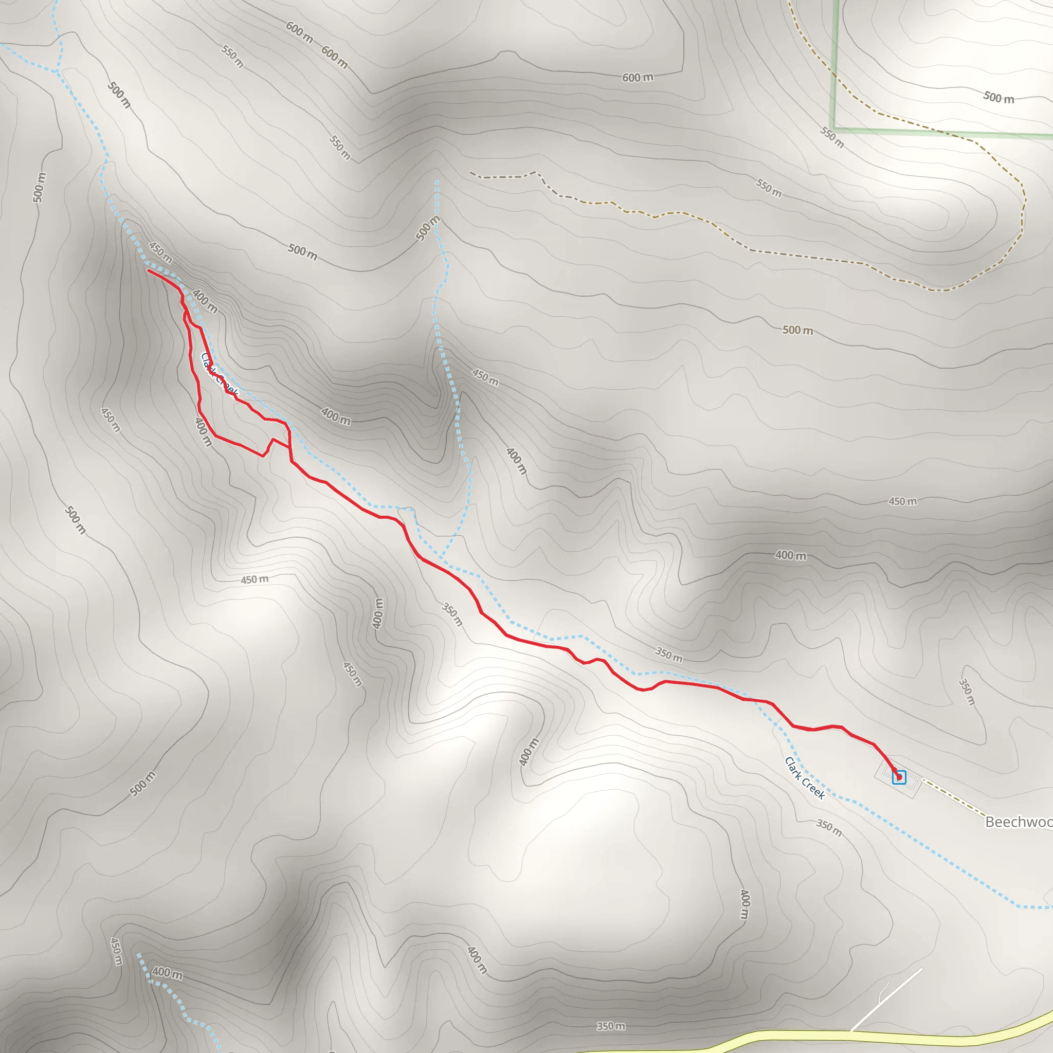Lost Valley Trail mobile static map