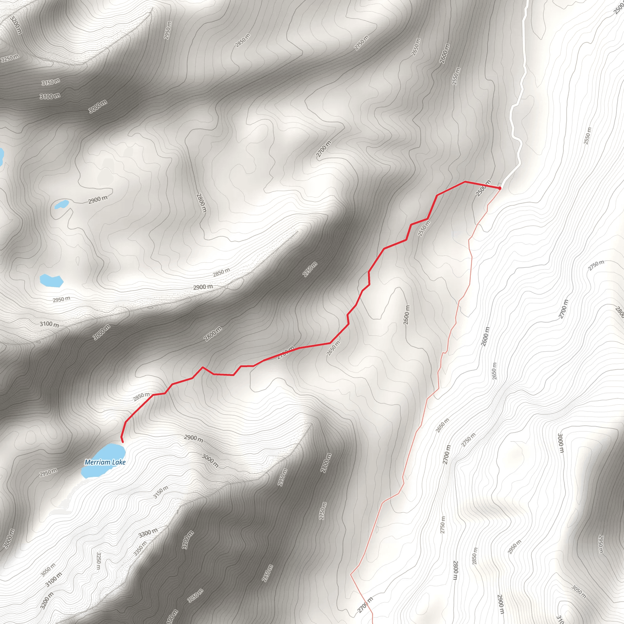 Merriam Lake Trail mobile static map
