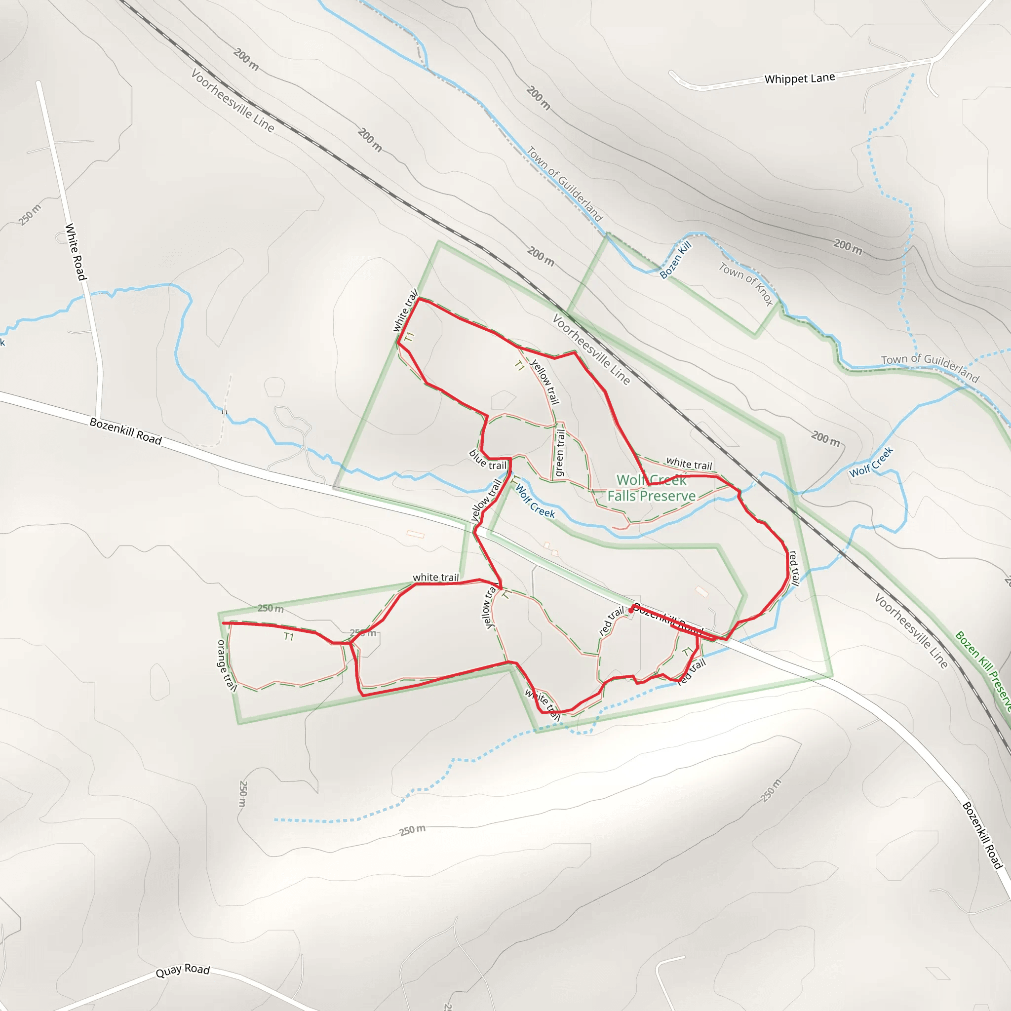 White Trail, Blue Trail and Green Trail Loop mobile static map