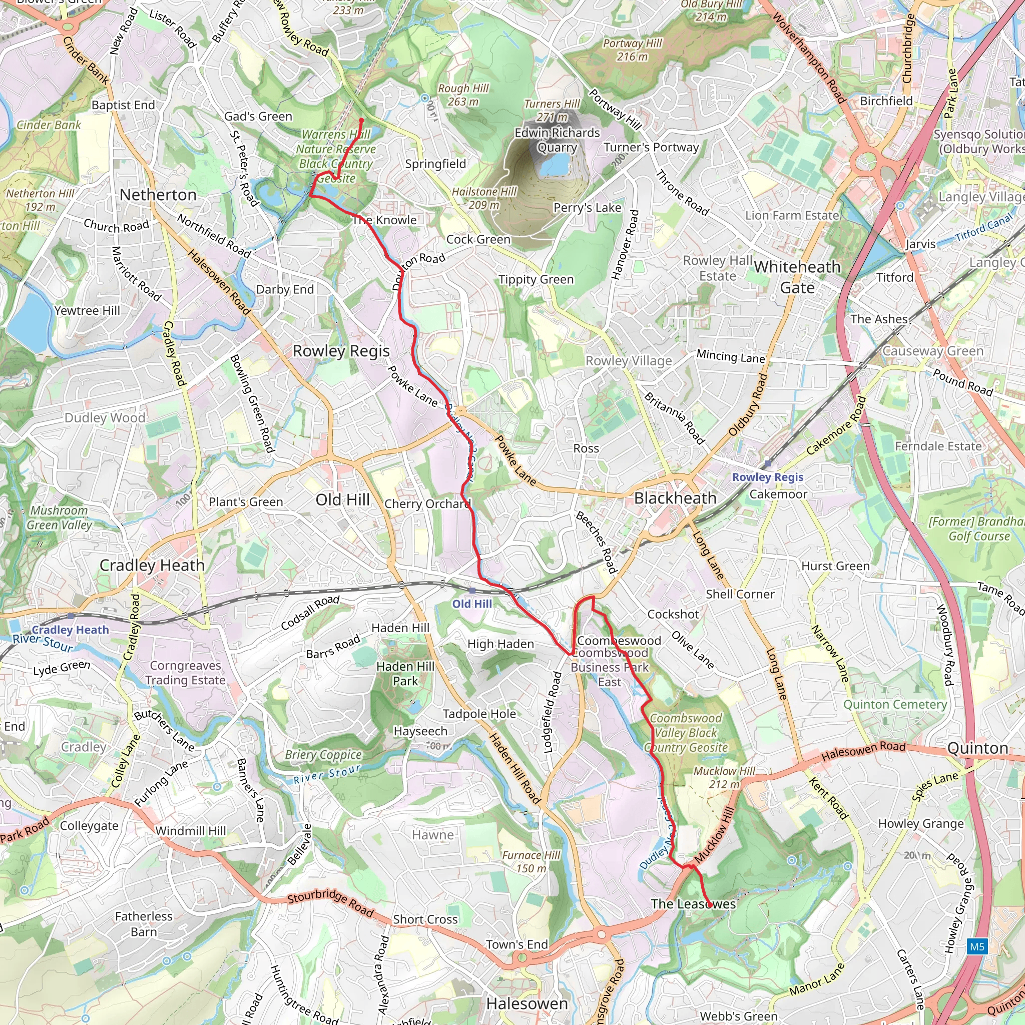 Dudley Canal Walk mobile static map